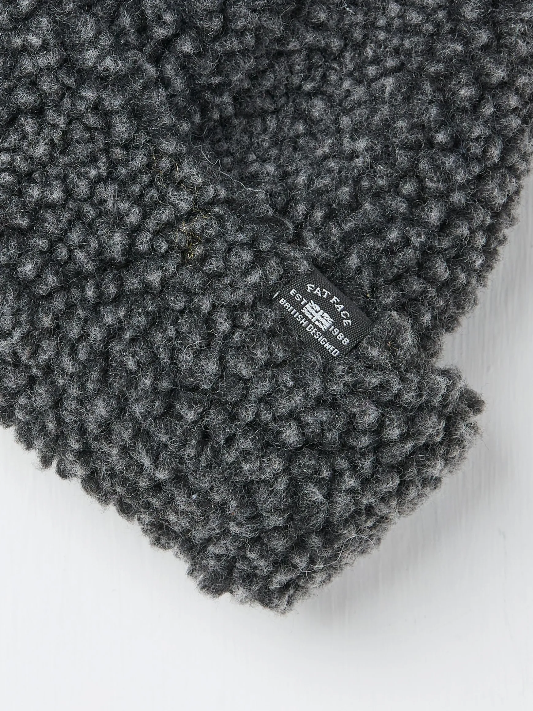 FatFace Borg Beanie Charcoal Grey Best