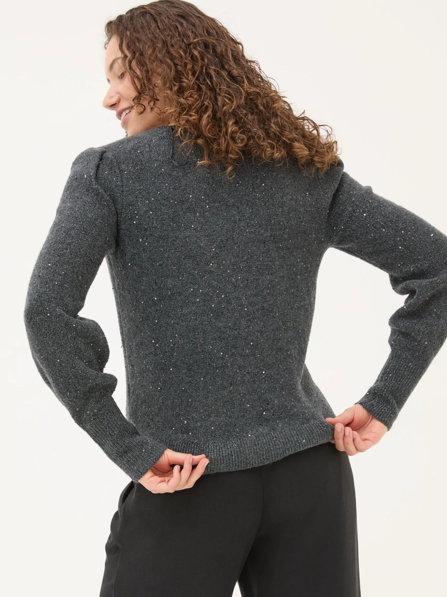 FatFace Jasmine Jumper Charcoal Grey Best Sale