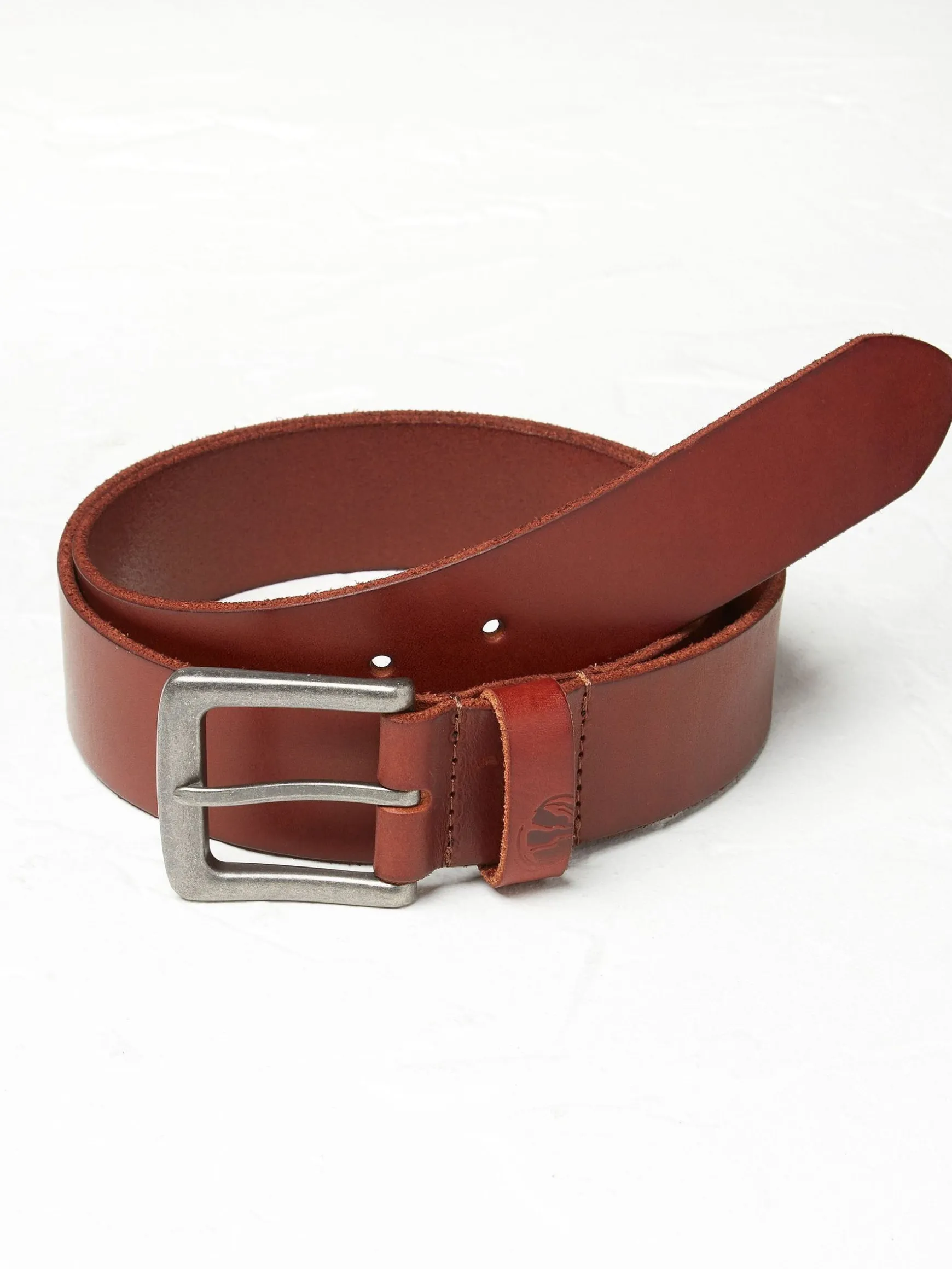 FatFace Italian Leather Belt Chocolate Brown Store