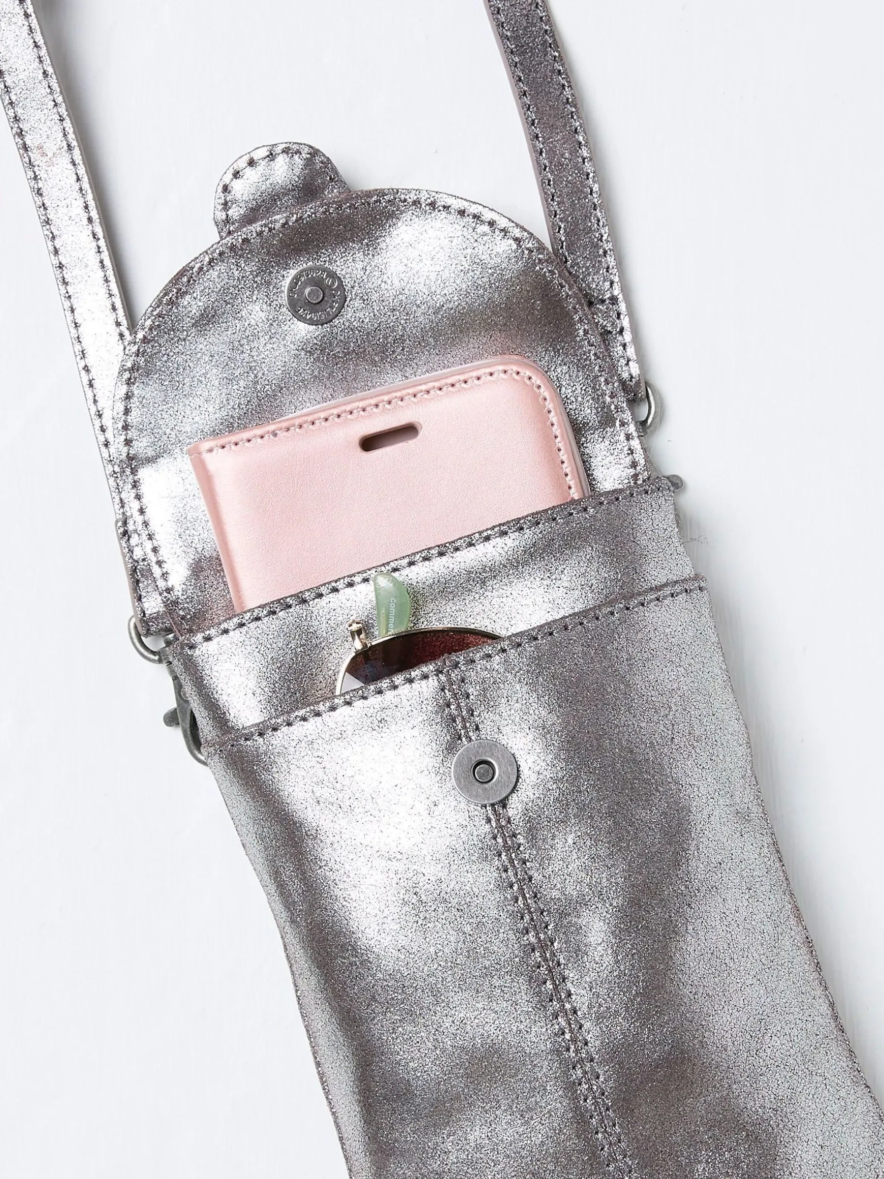 FatFace Clara Phone Bag Silver Sale