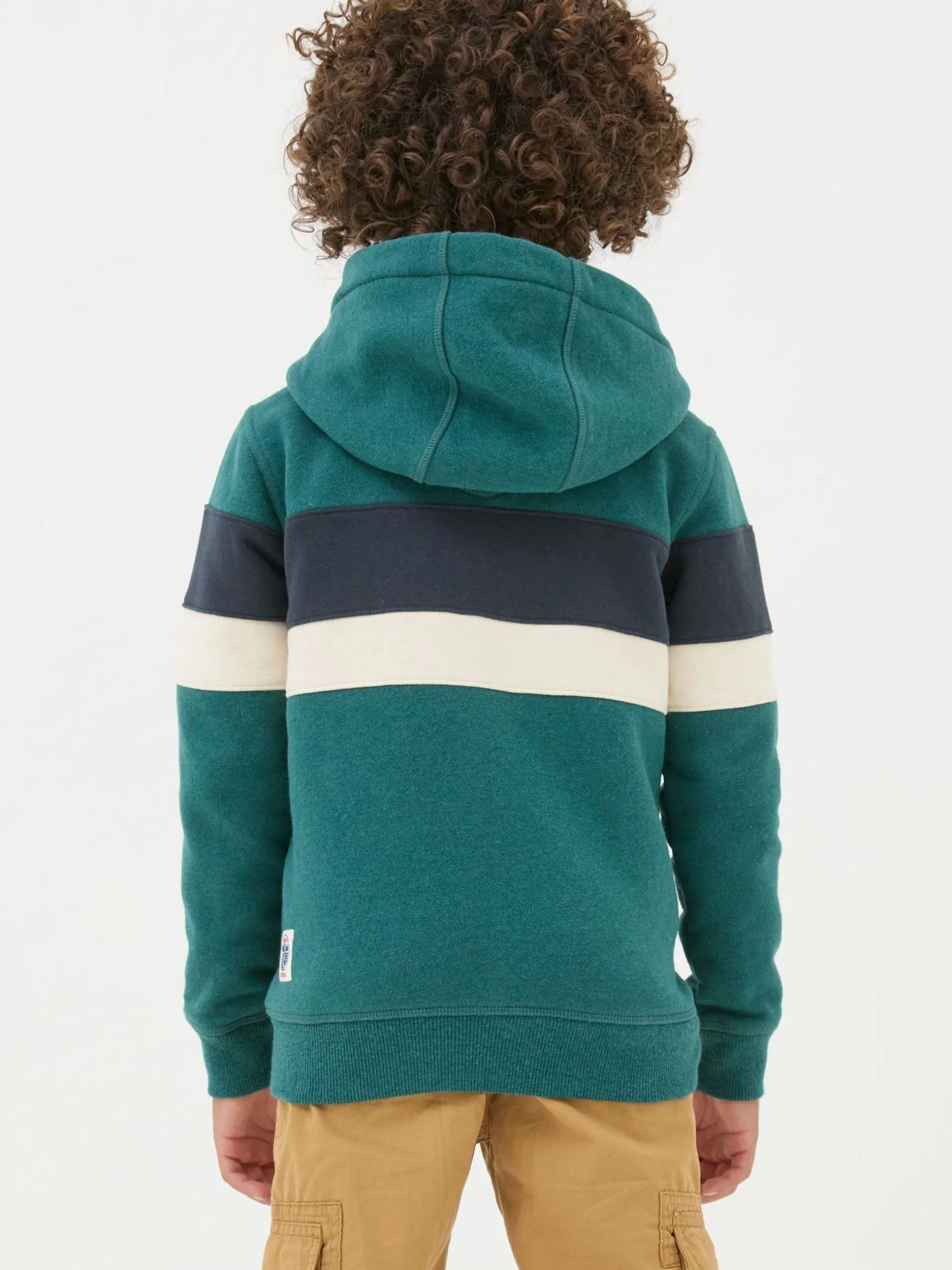 FatFace Colourblock Zip Thru Colourblock Zip Through Hoodie Green Fashion