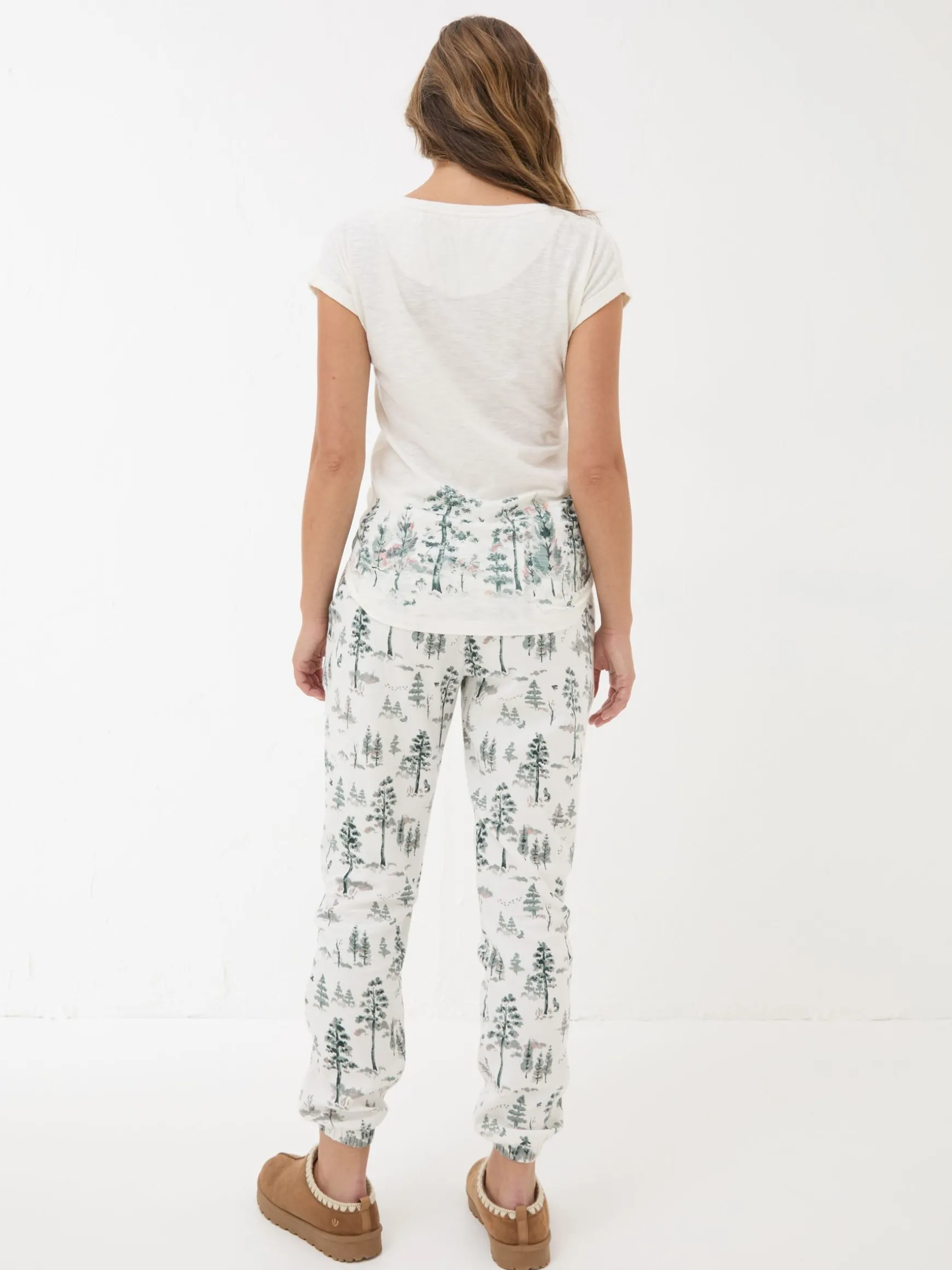FatFace Cora Christmas Tree Pyjama Bottoms Ivory Best Sale