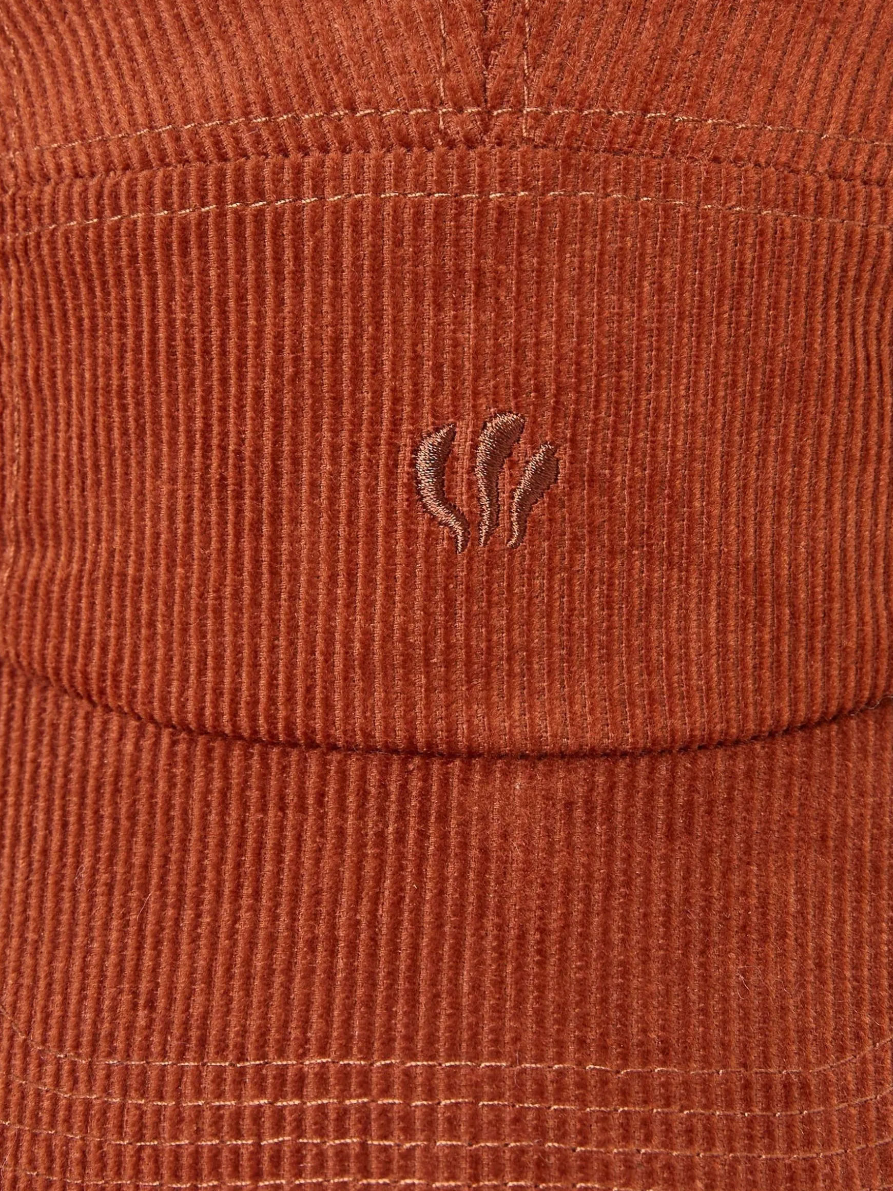 FatFace Cord 5 Panel Baseball Cap Rust Orange Flash Sale