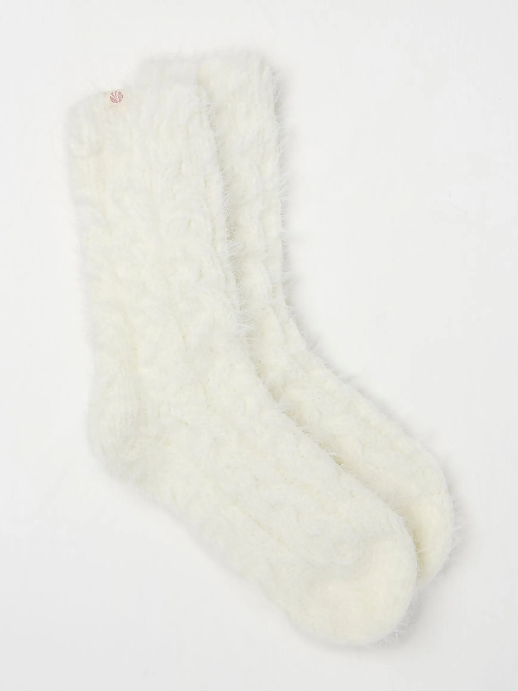 FatFace Cable Lounge Socks Cream Cheap