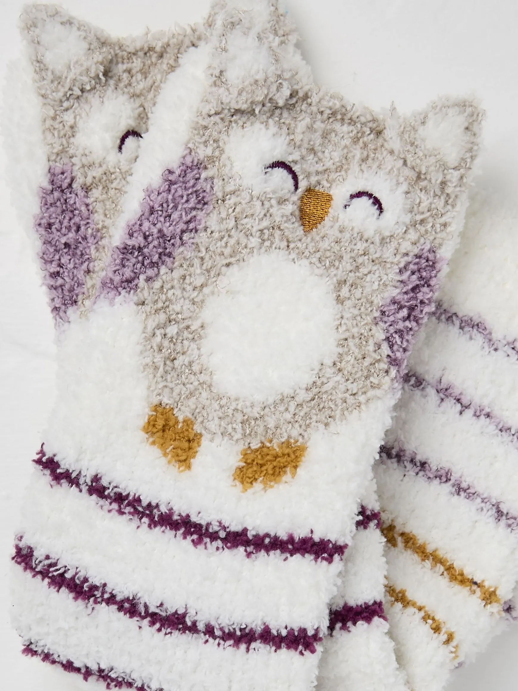 FatFace Cosy Owl Socks Cream Store