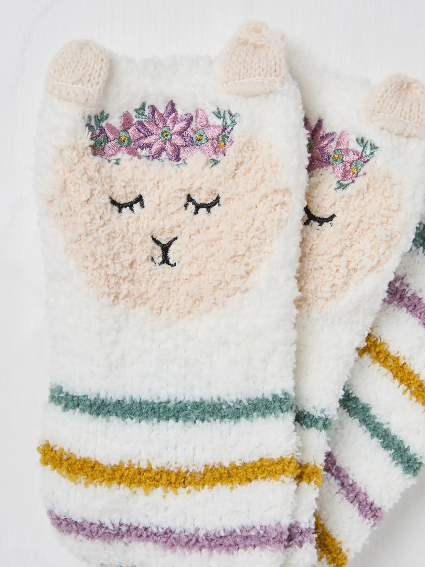 FatFace Llama Fluffy Socks Cream Cheap