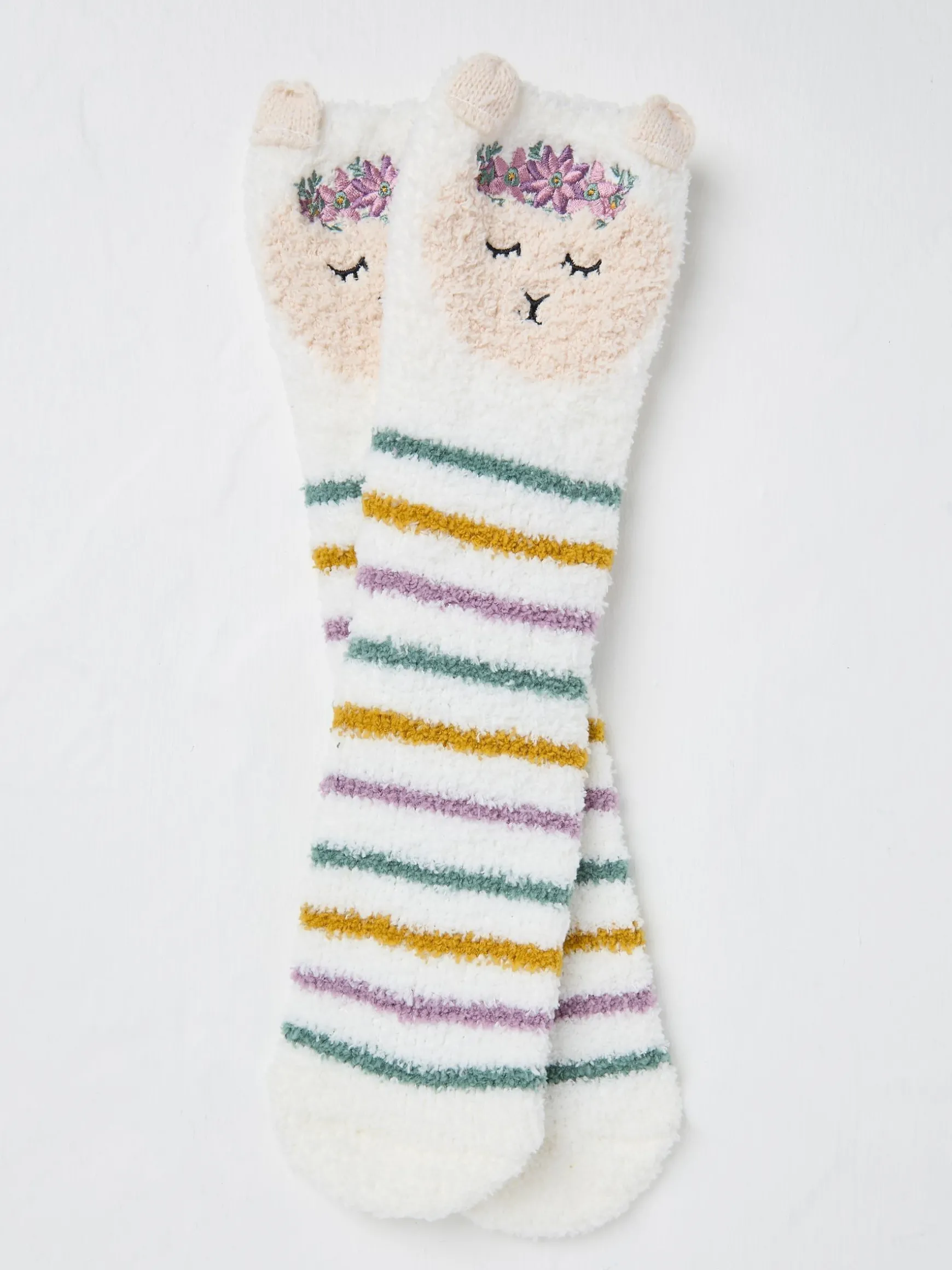 FatFace Llama Fluffy Socks Cream Cheap