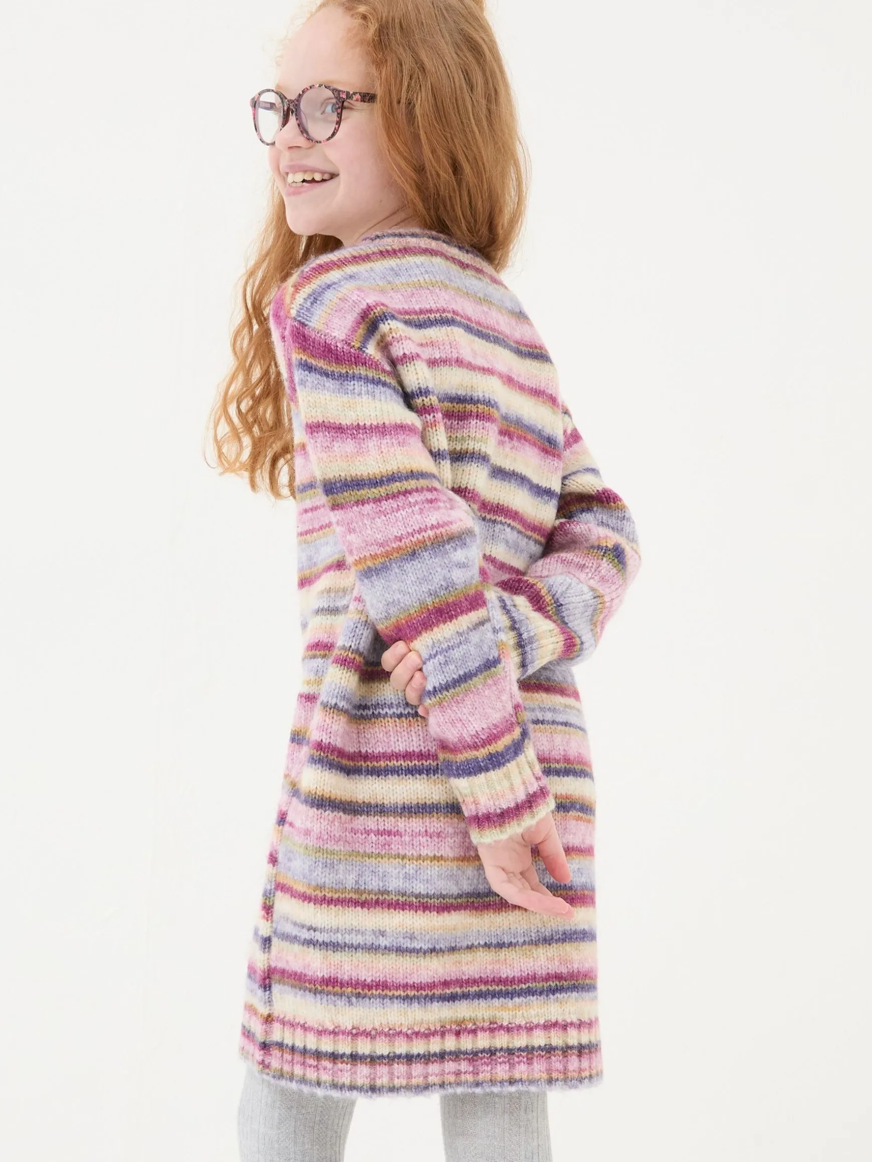 FatFace Stripe Jumper Dress Cream Sale