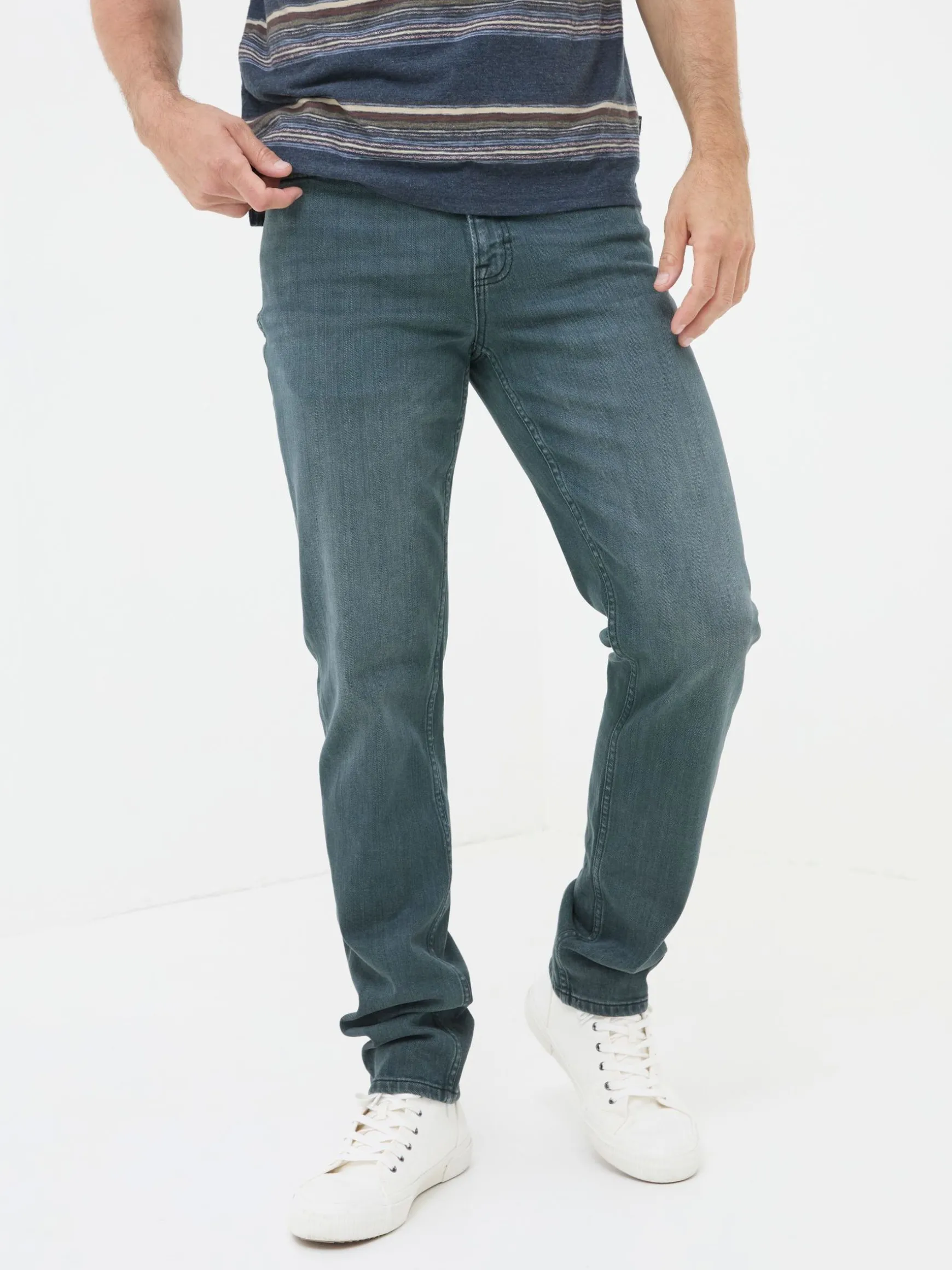 FatFace Slim Fit Jeans Dark Teal Blue Hot