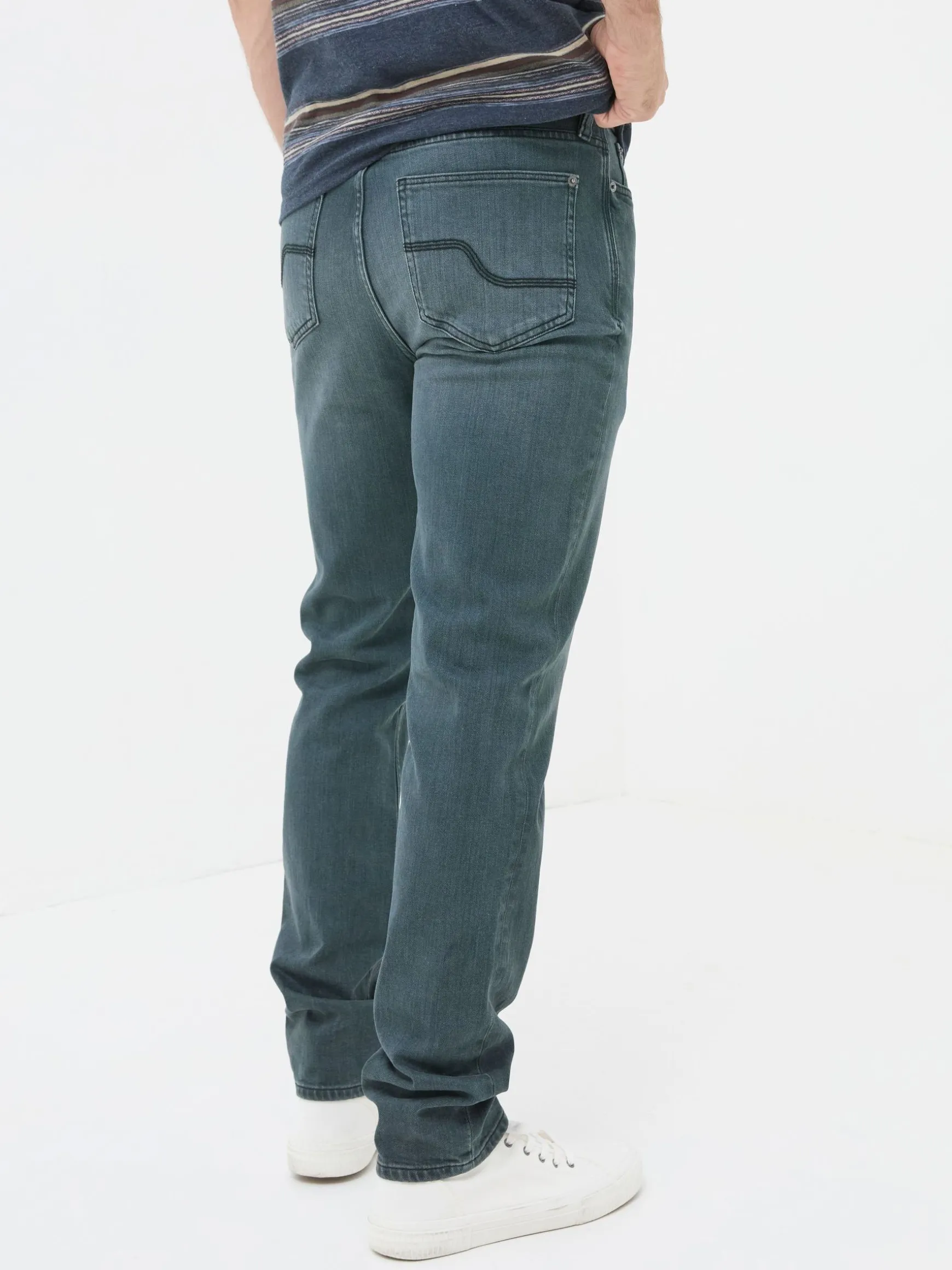 FatFace Slim Fit Jeans Dark Teal Blue Hot