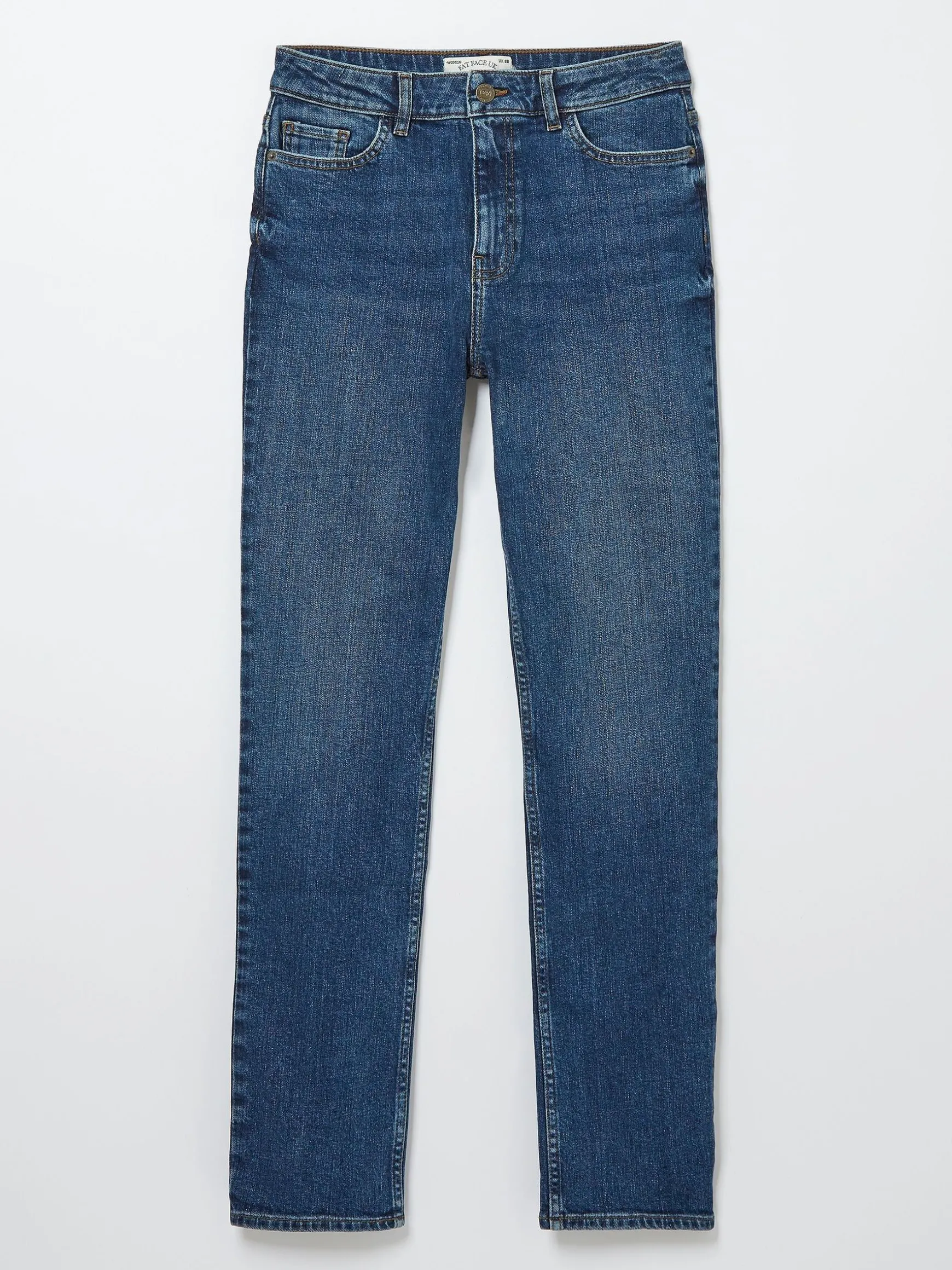 FatFace Girlfriend Chesham Girlfriend Jeans Dark Vintage Blue New