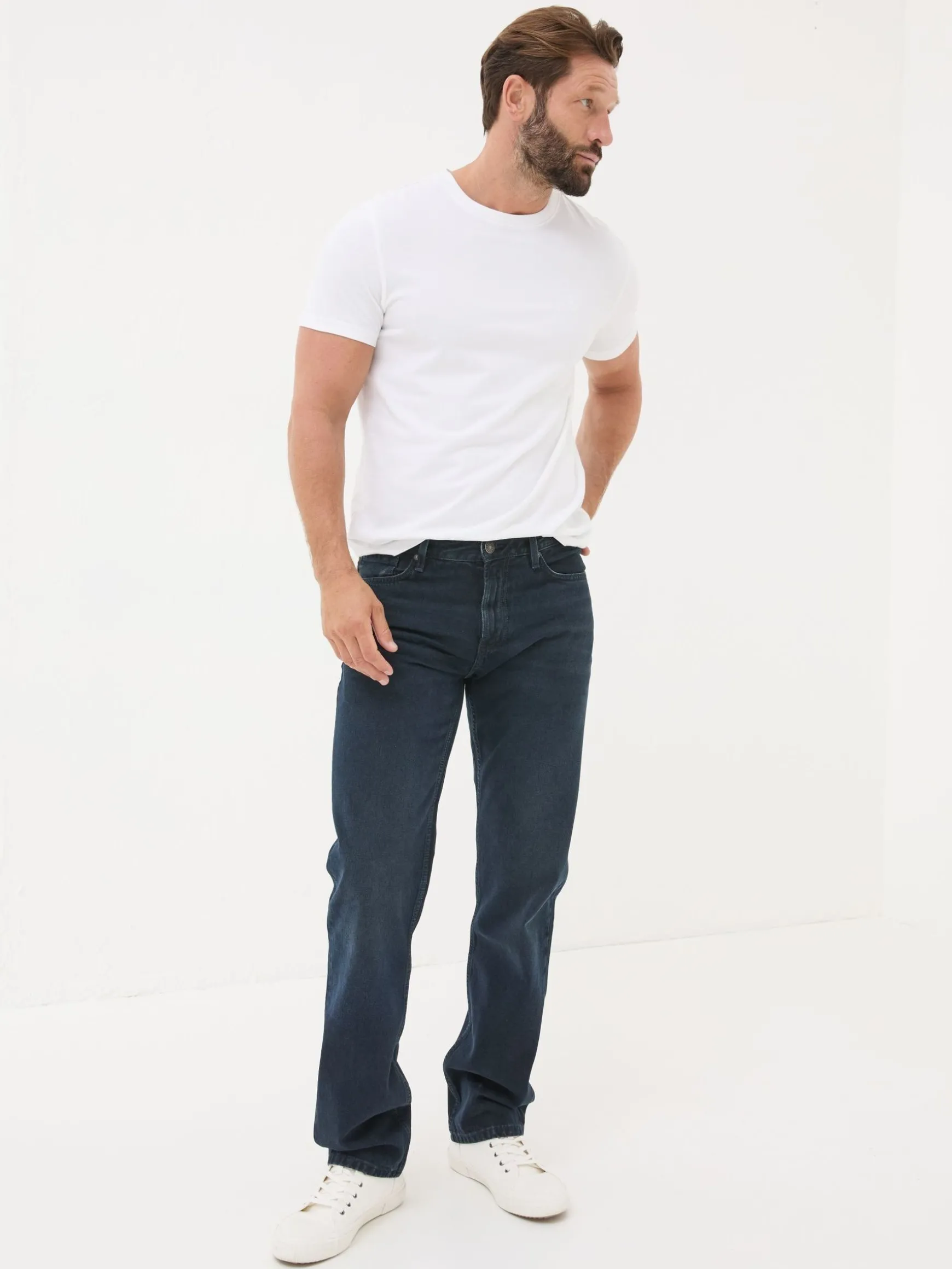 FatFace Straight Fit Jeans Denim Dark Blue Clearance