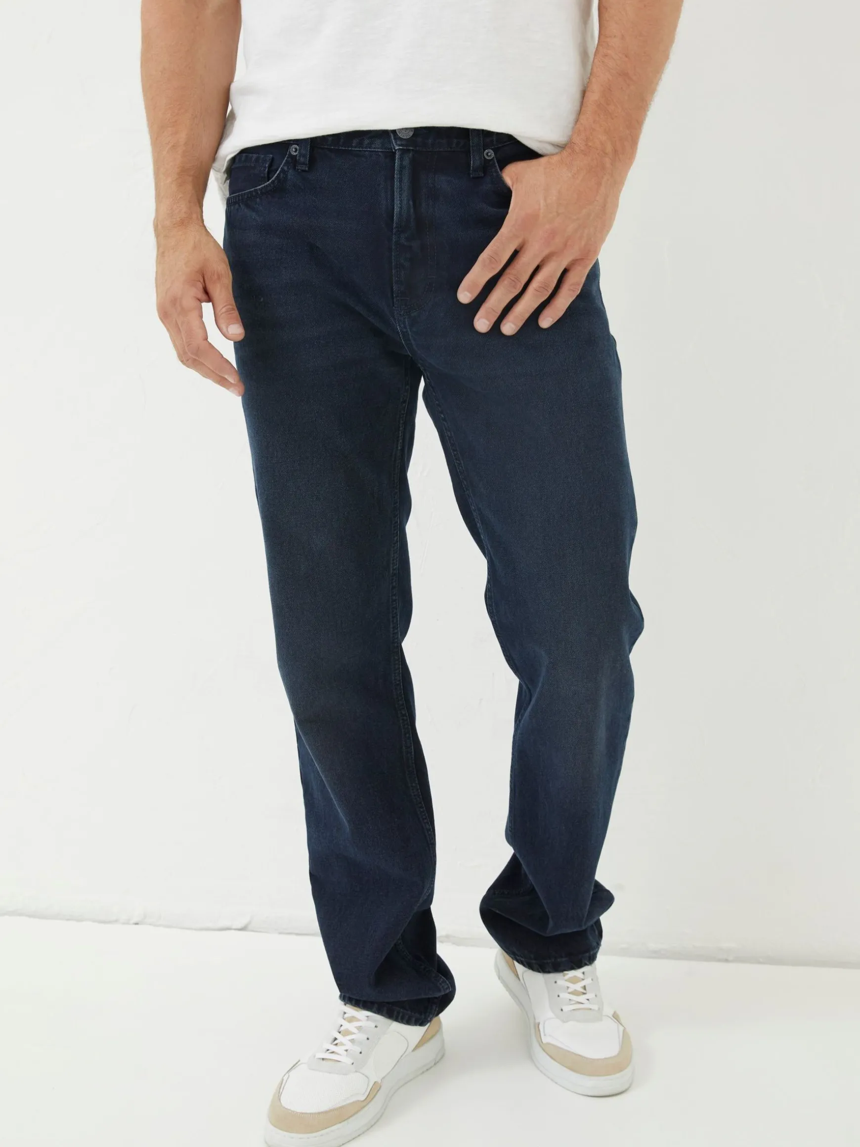 FatFace Straight Fit Jeans Denim Dark Blue Cheap