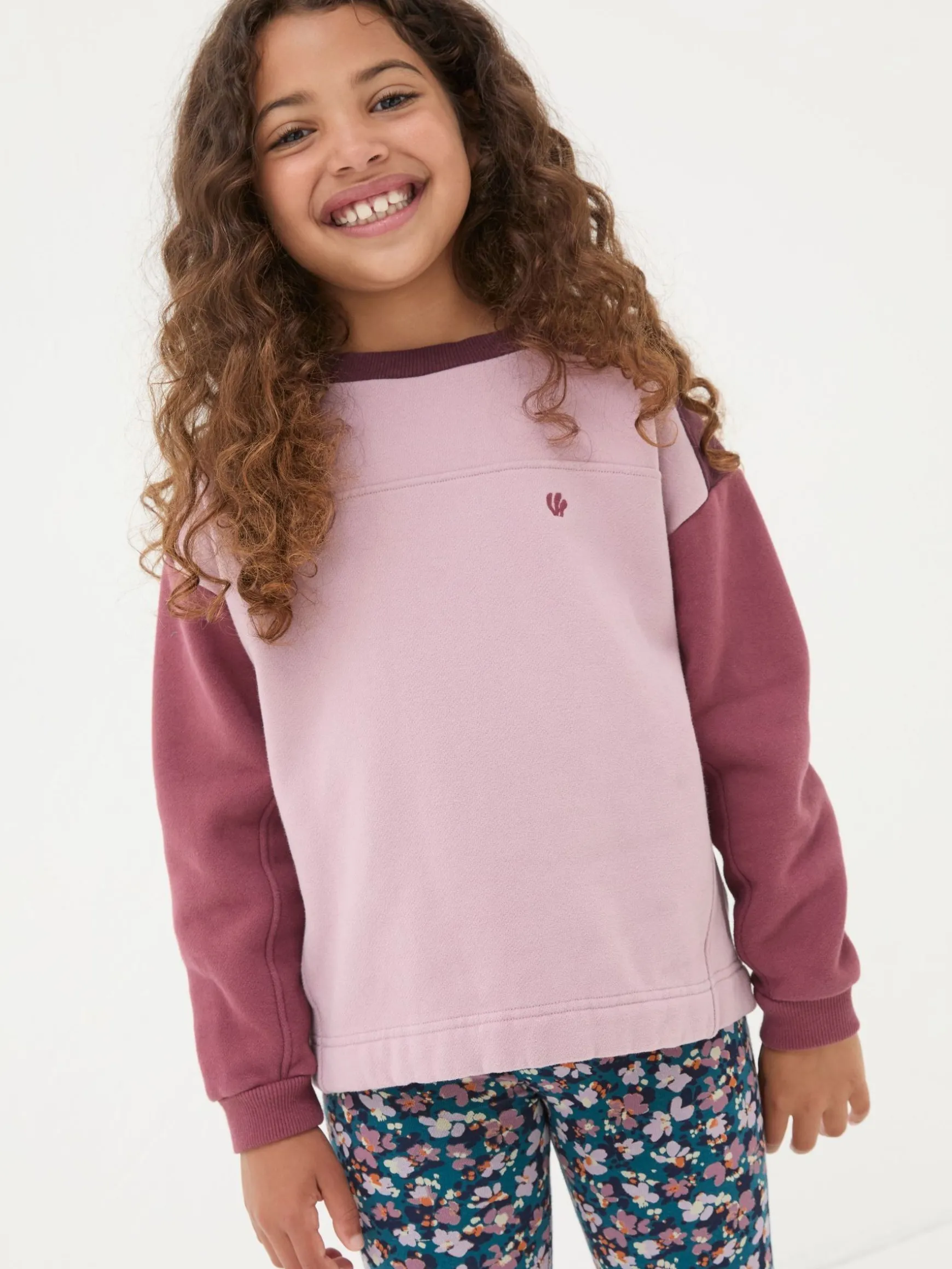 FatFace Butterfly Sweatshirt Dusky Purple Outlet