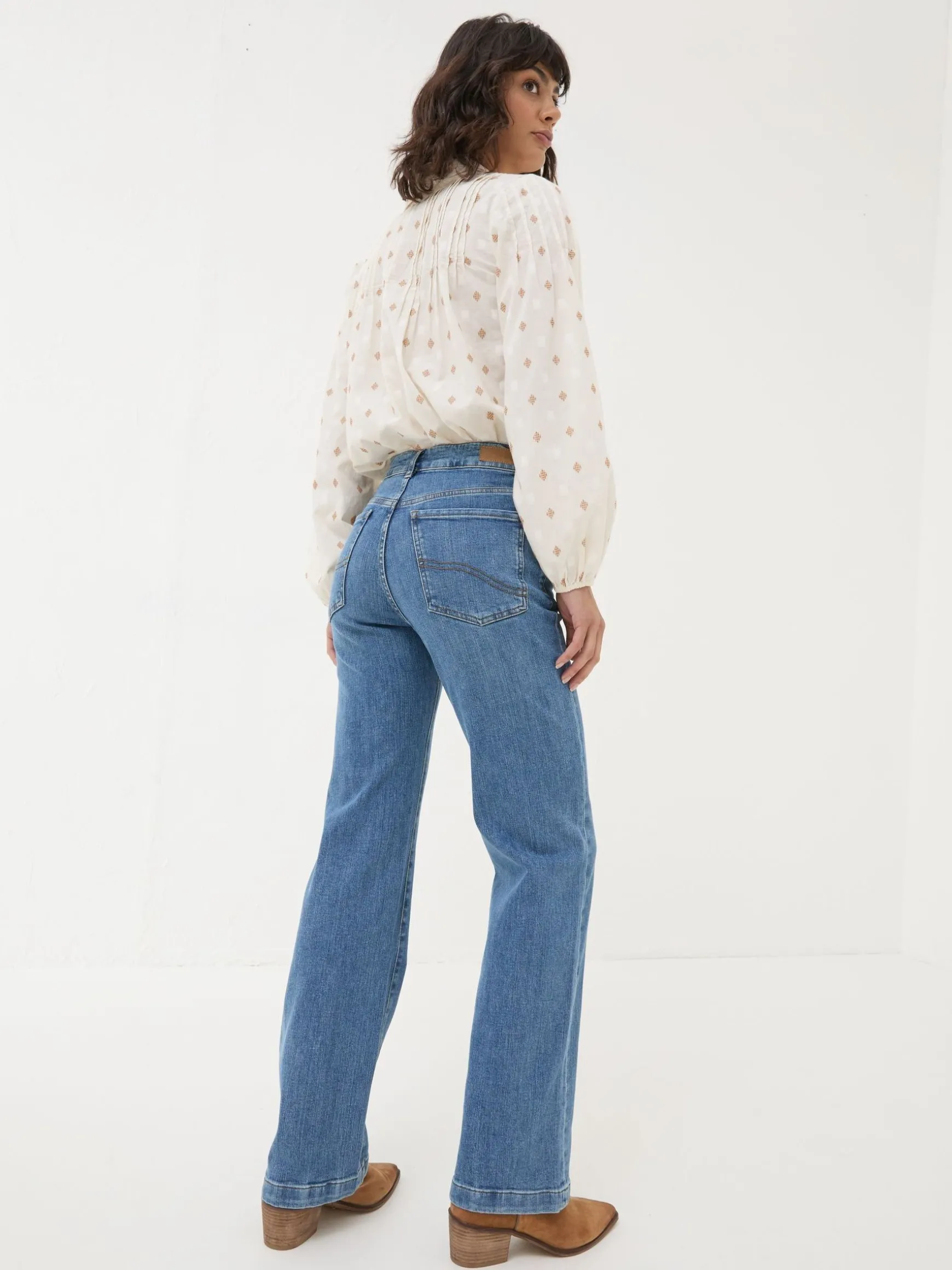 FatFace Elise Wide Leg Jeans Denim Vintage Cheap