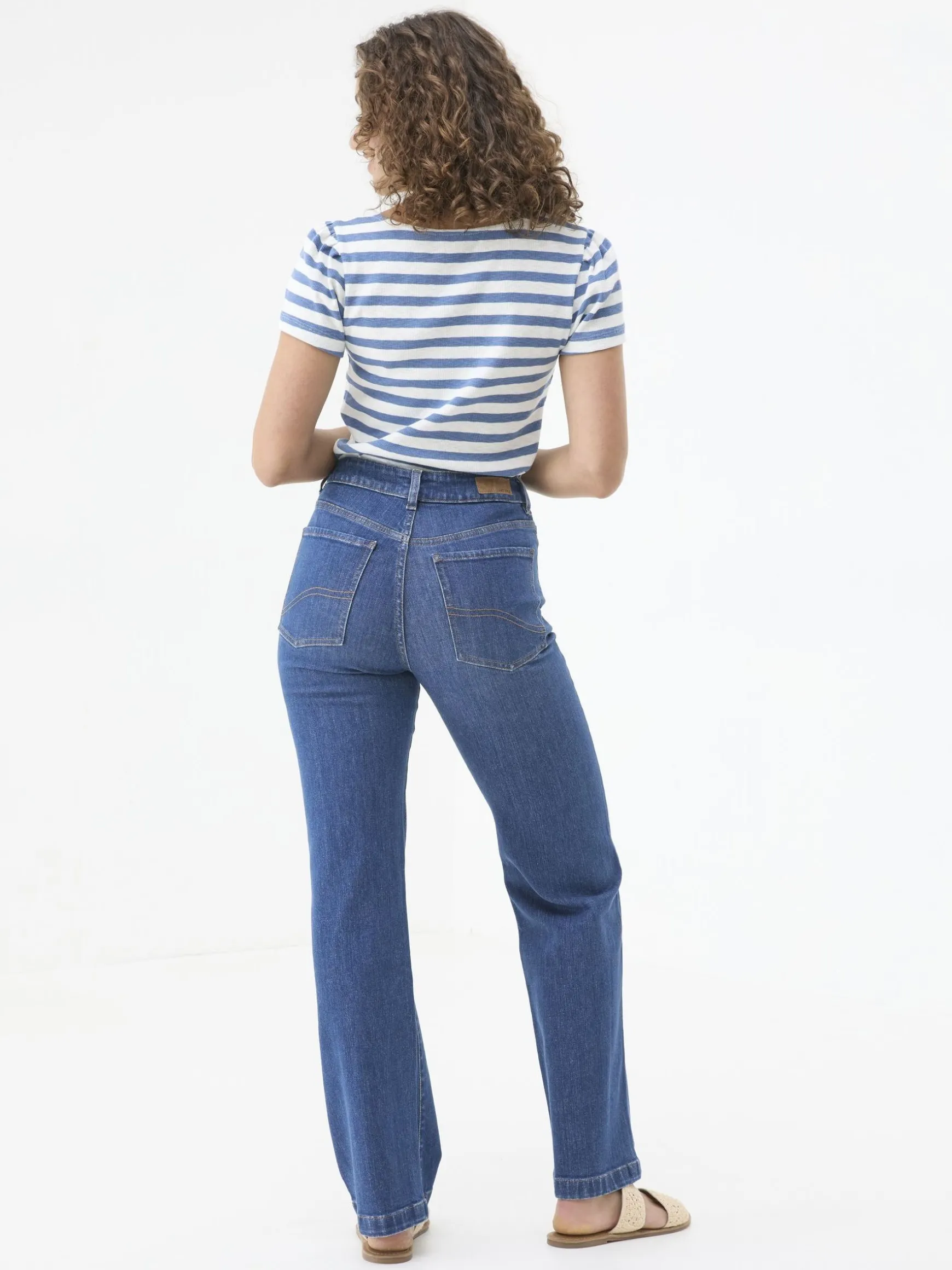 FatFace Elise Wide Leg Jeans Indigo Blue Cheap