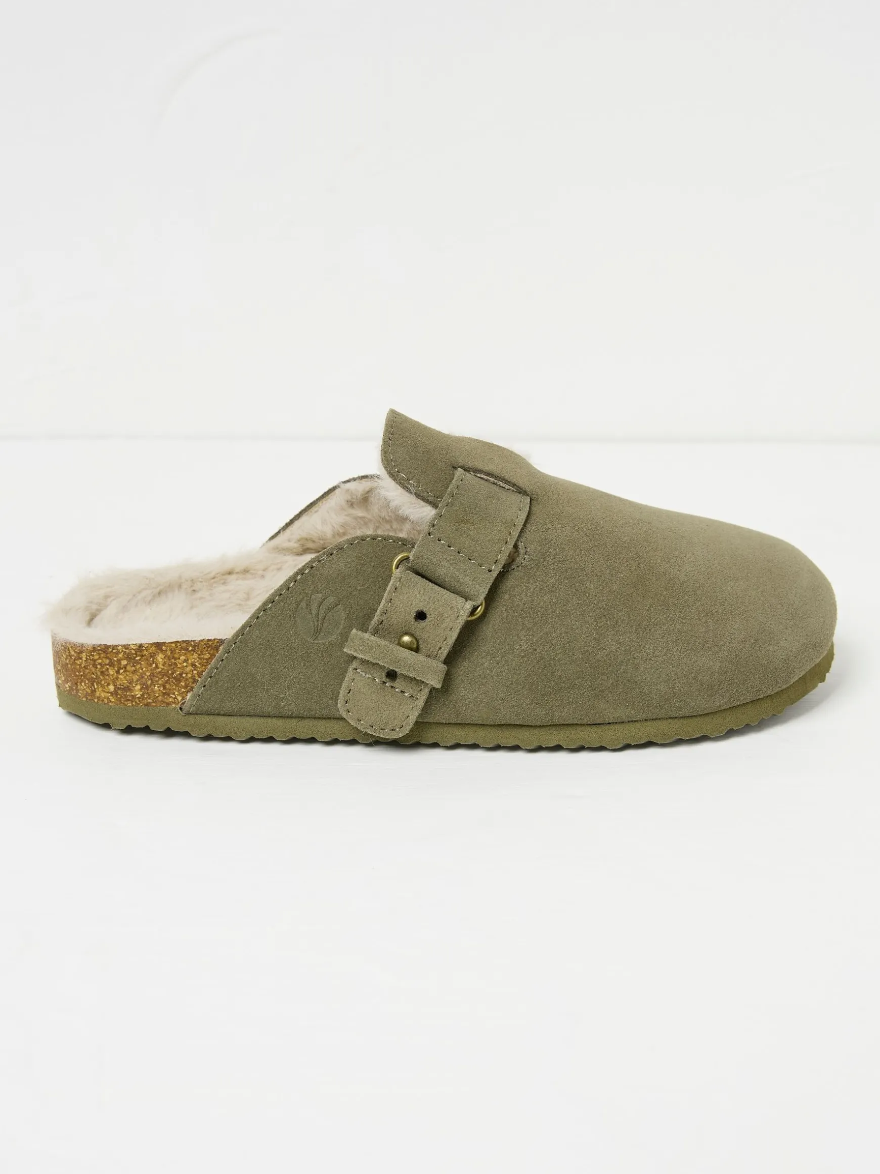 FatFace Elsie House Shoes Khaki Green Cheap