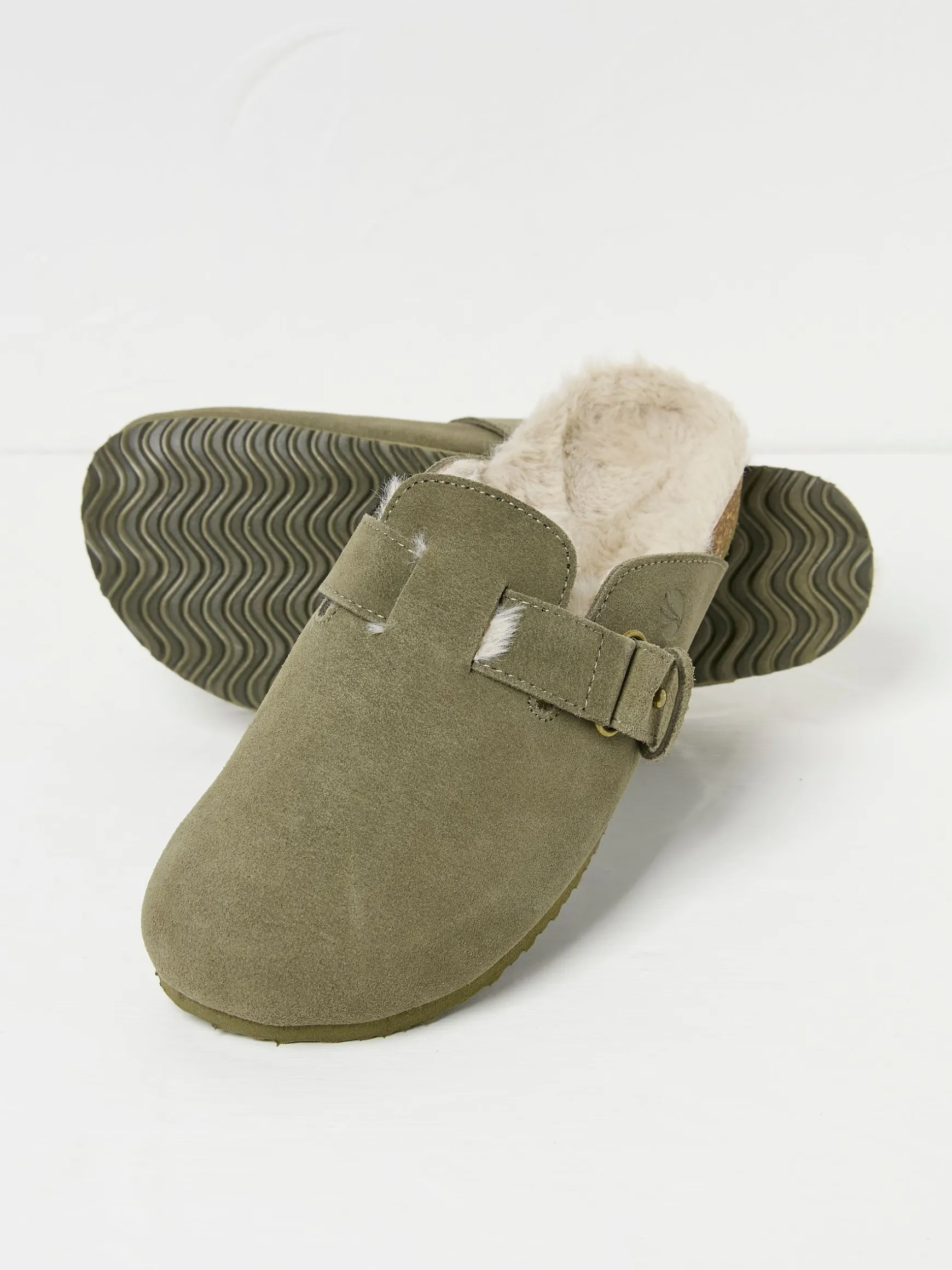 FatFace Elsie House Shoes Khaki Green Cheap