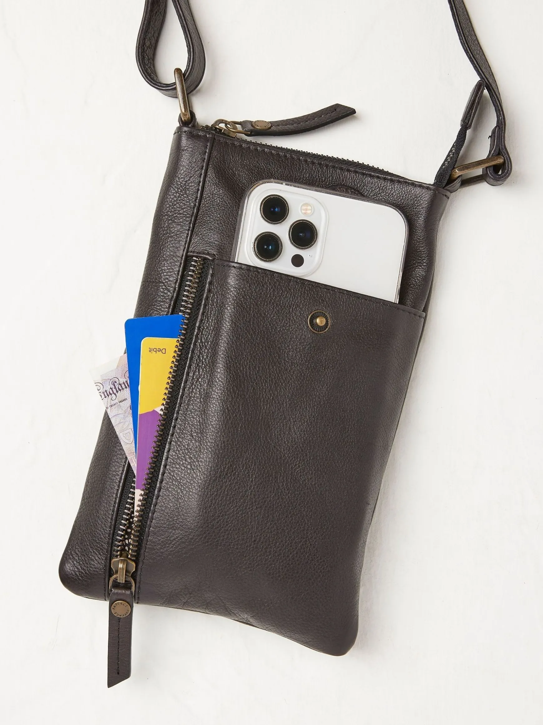 FatFace Essie Phone Bag Black Outlet