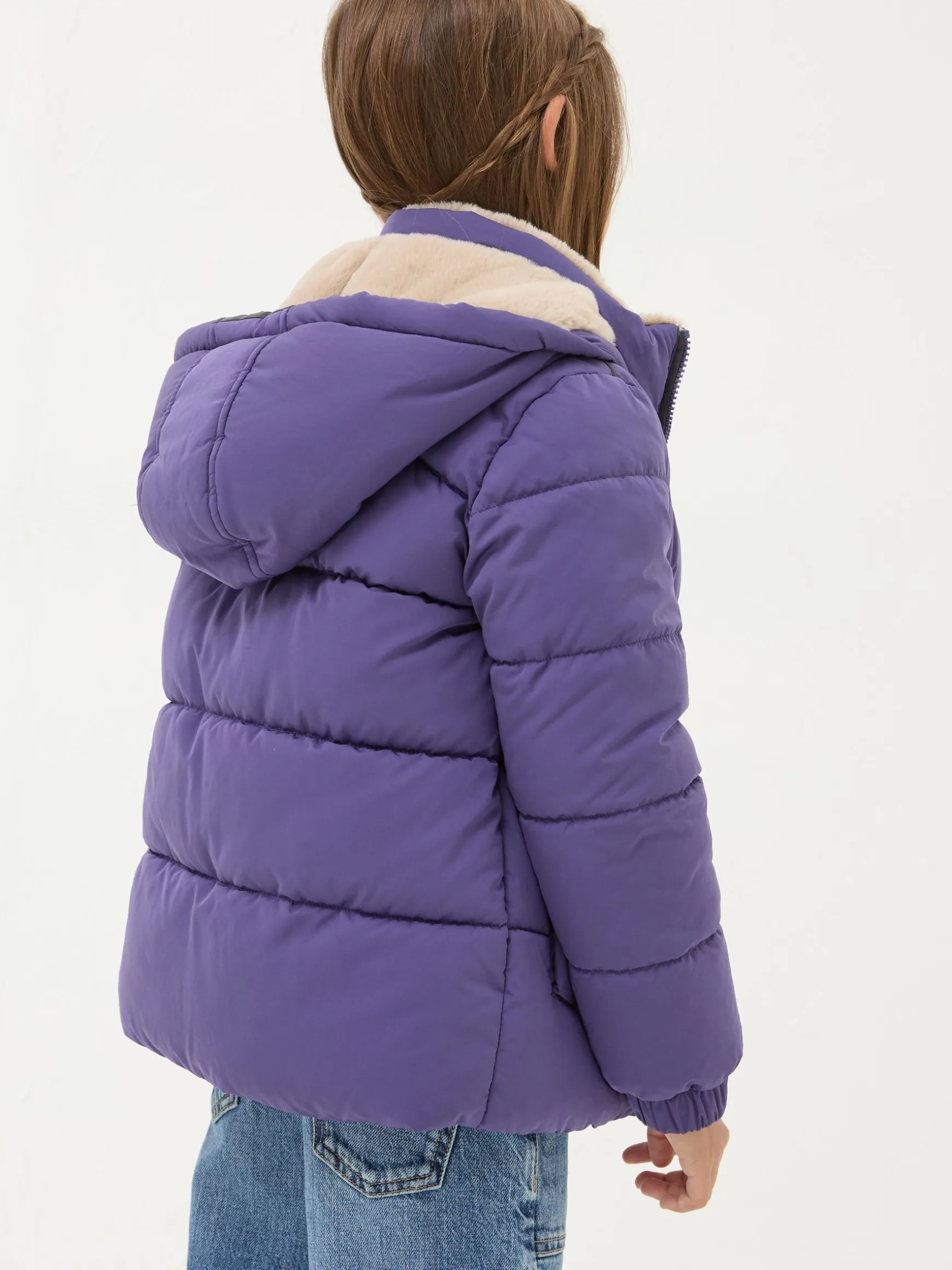 FatFace Everly Padded Jacket Purple Sale