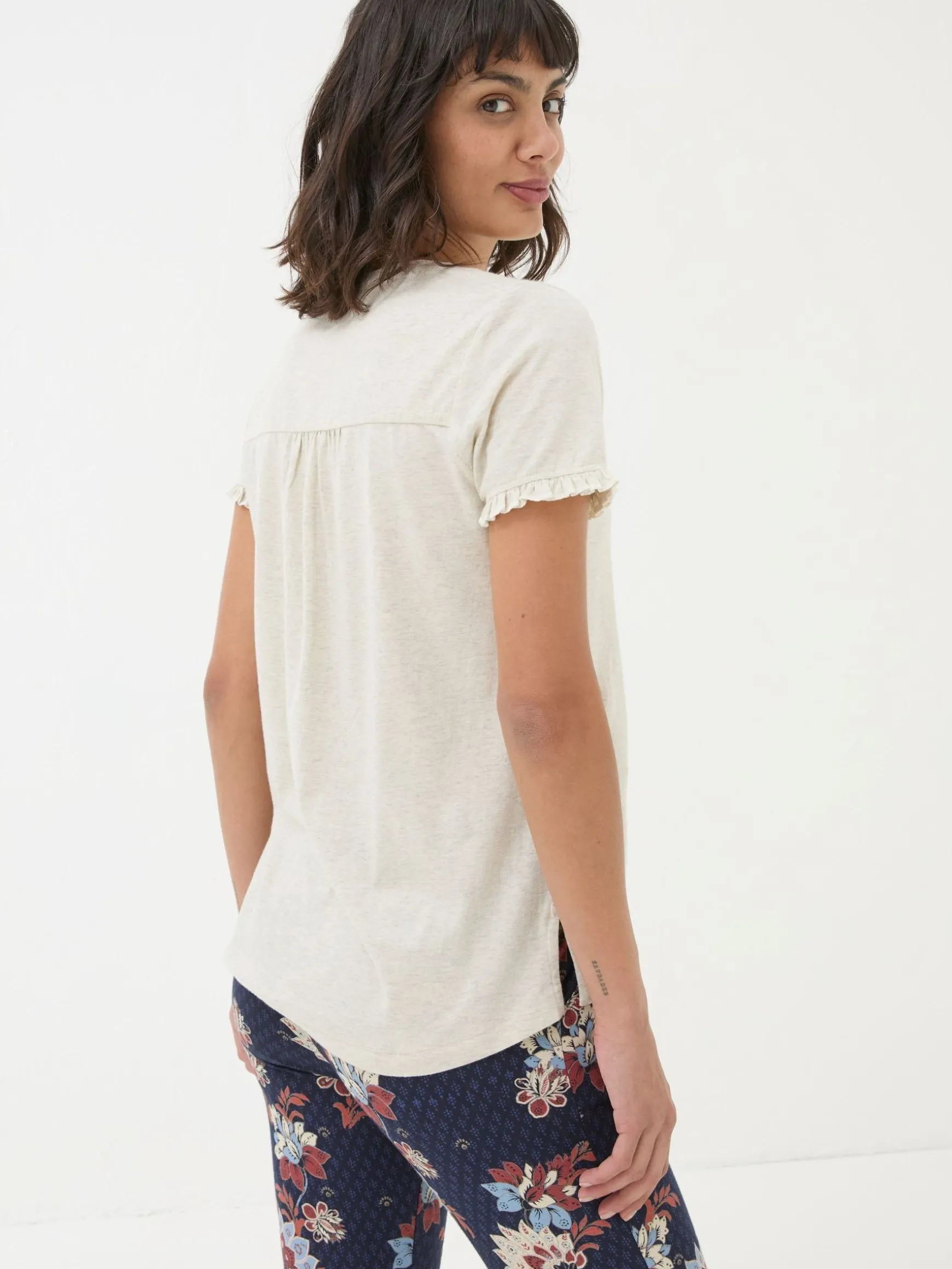 FatFace Felicity T-Shirt Natural New