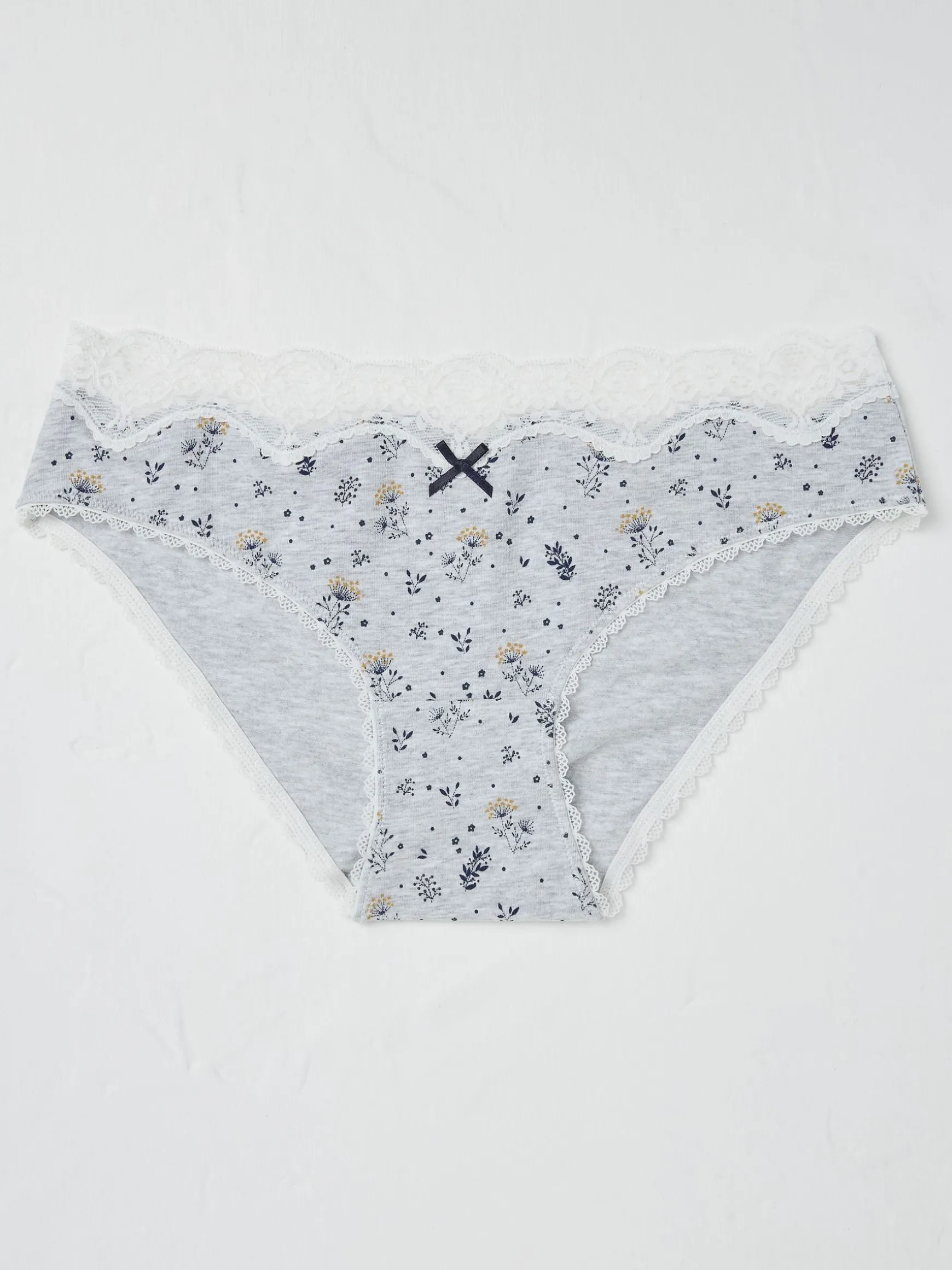 FatFace Florence Floral Mini Knickers Grey Best Sale