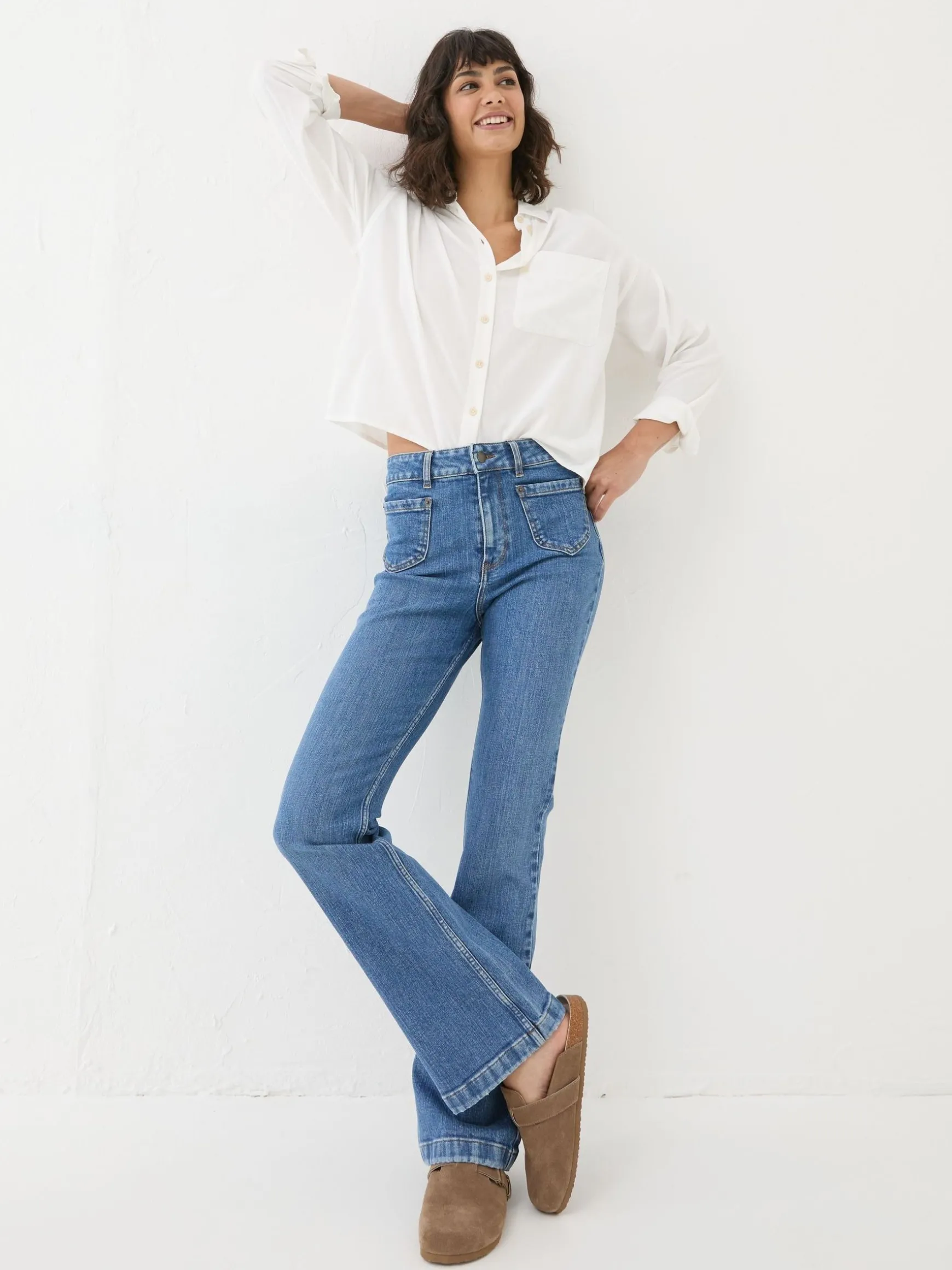 FatFace Fly Flare Jeans Denim Vintage Best