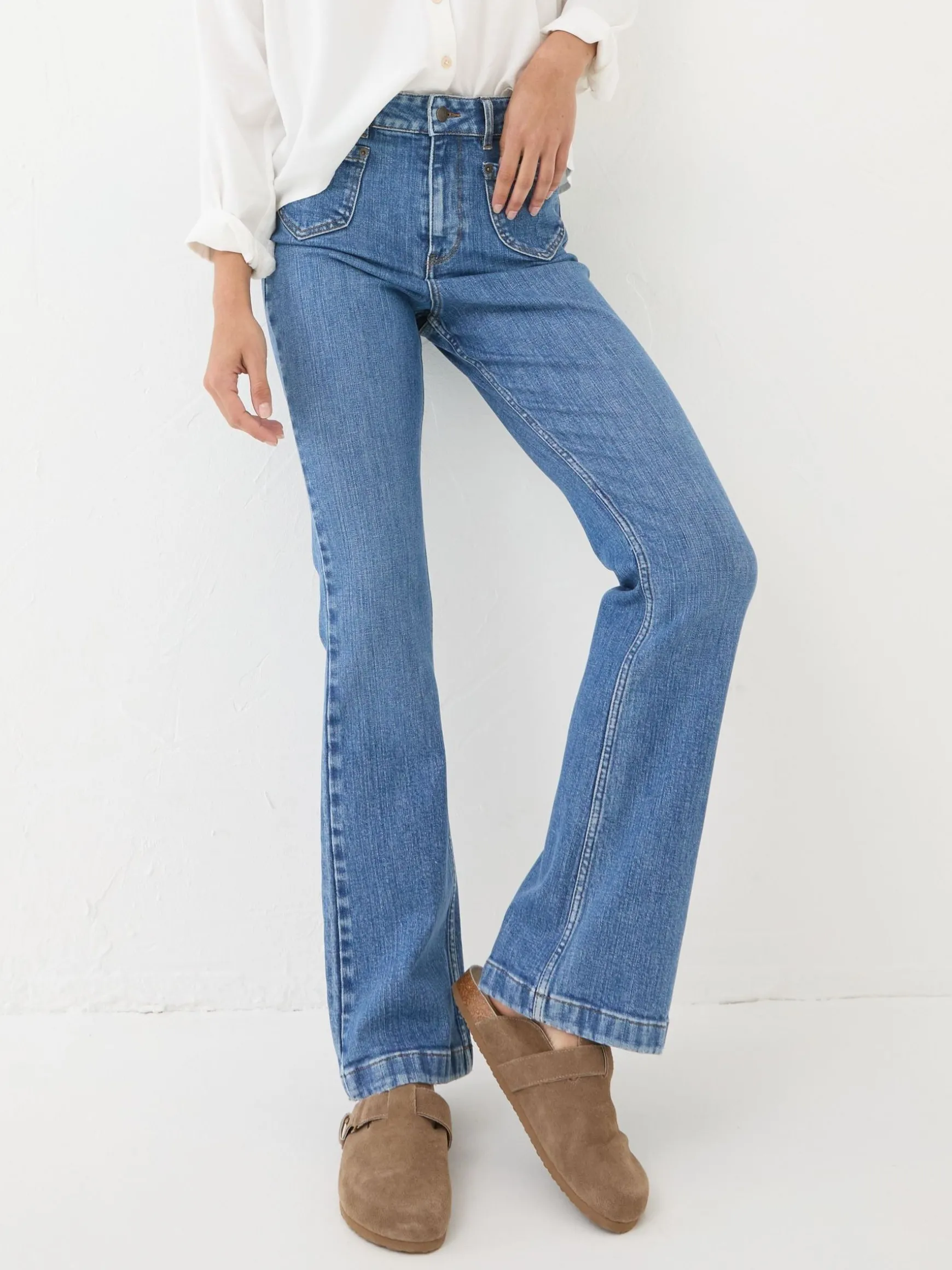FatFace Fly Flare Jeans Denim Vintage Best