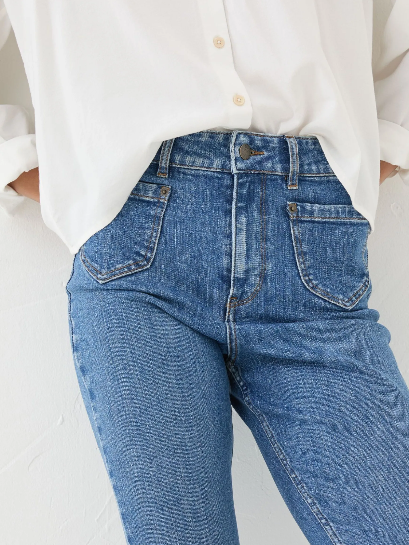 FatFace Fly Flare Jeans Denim Vintage Best