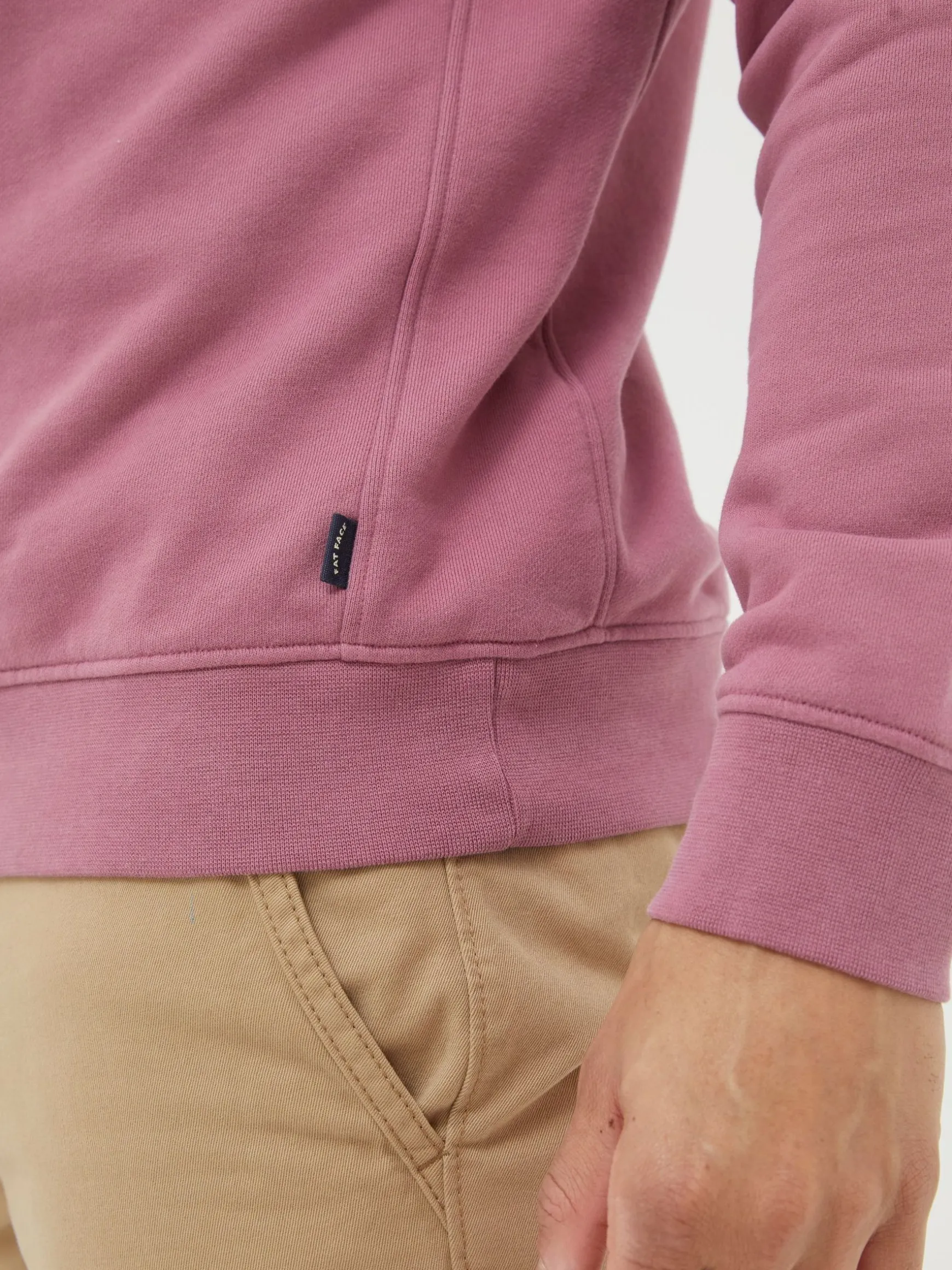 FatFace Fowey Half Neck Sweatshirt Pink Store