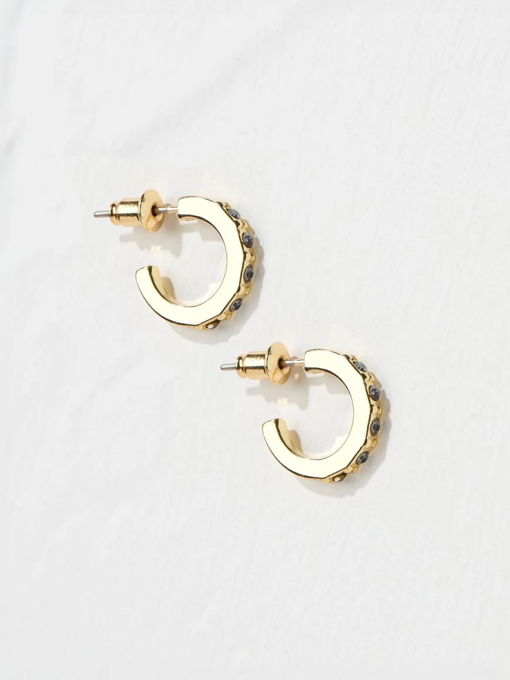 FatFace Gem Huggy Hoops Earrings Blue Hot