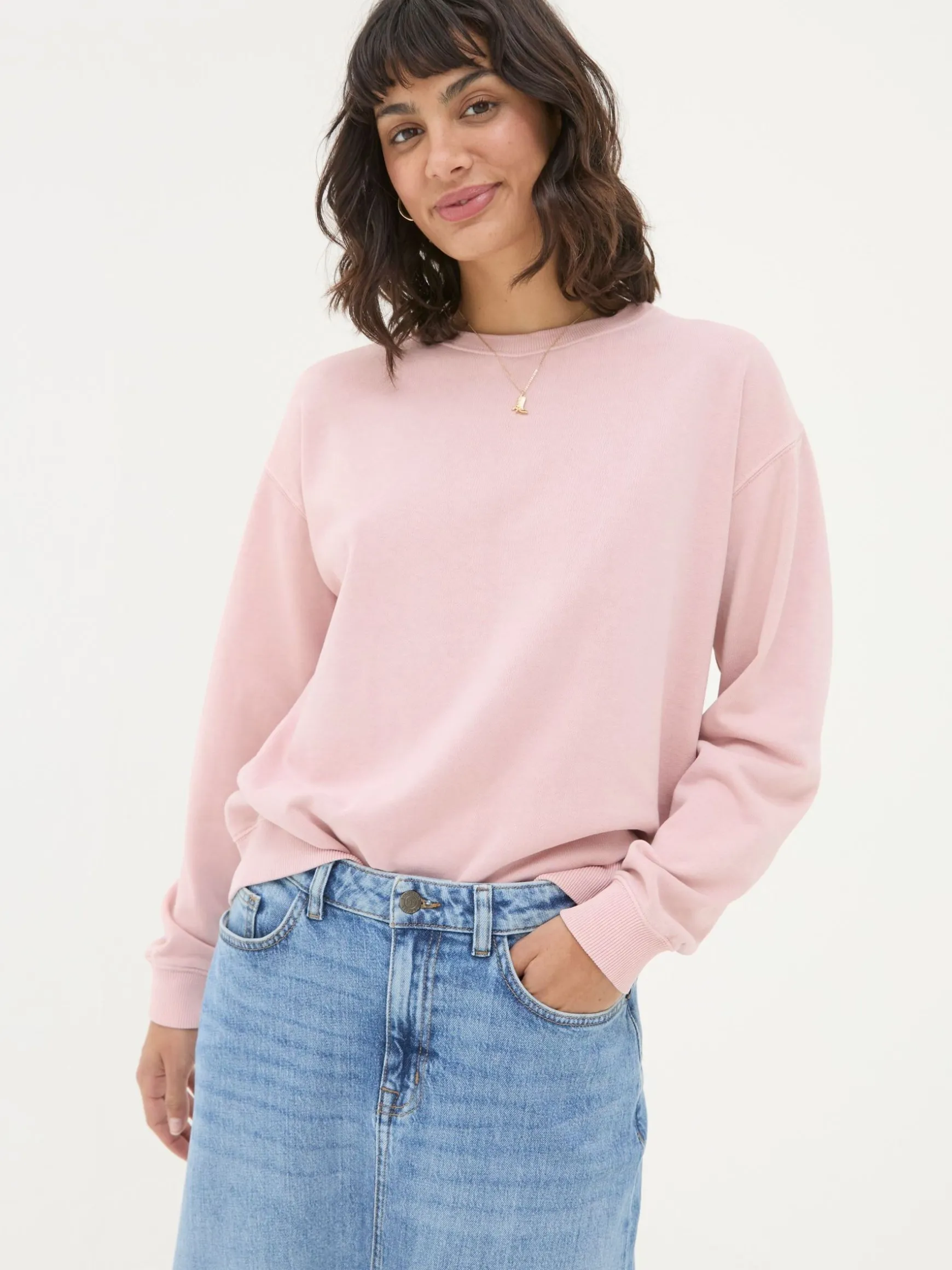 FatFace Georgia Crew Sweatshirt Pink Hot