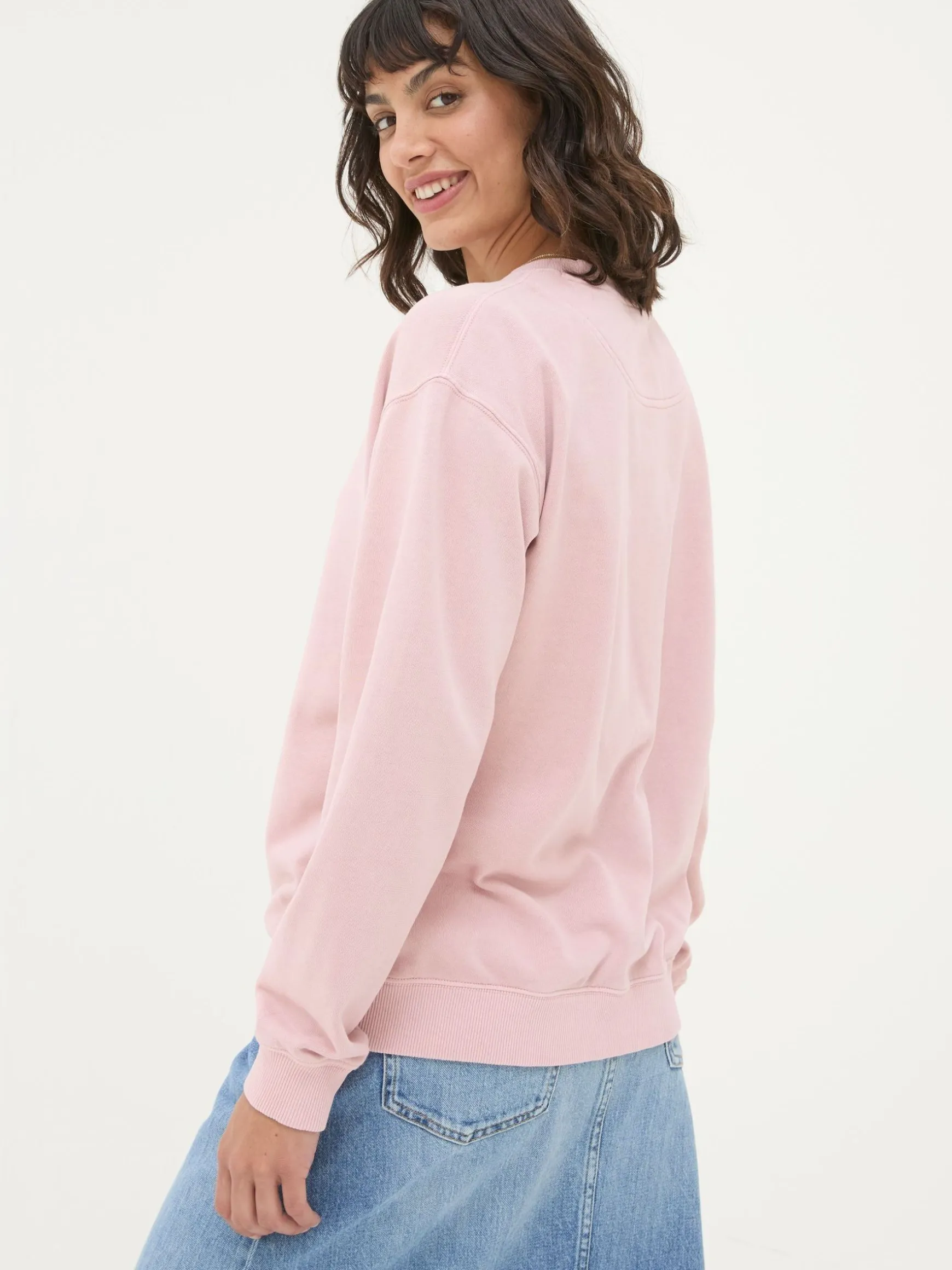 FatFace Georgia Crew Sweatshirt Pink Hot