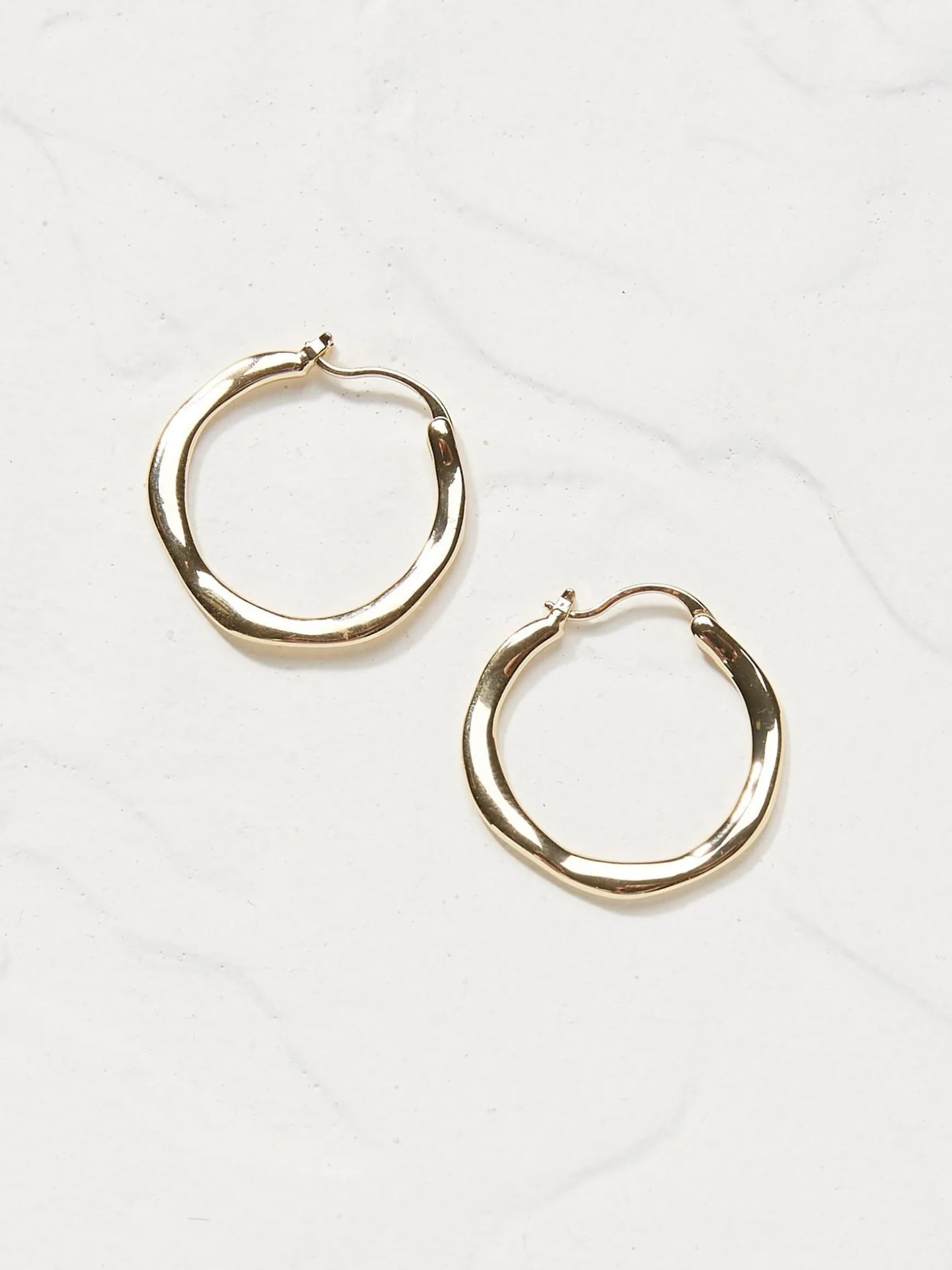 FatFace Hammered Hoops Gold Cheap