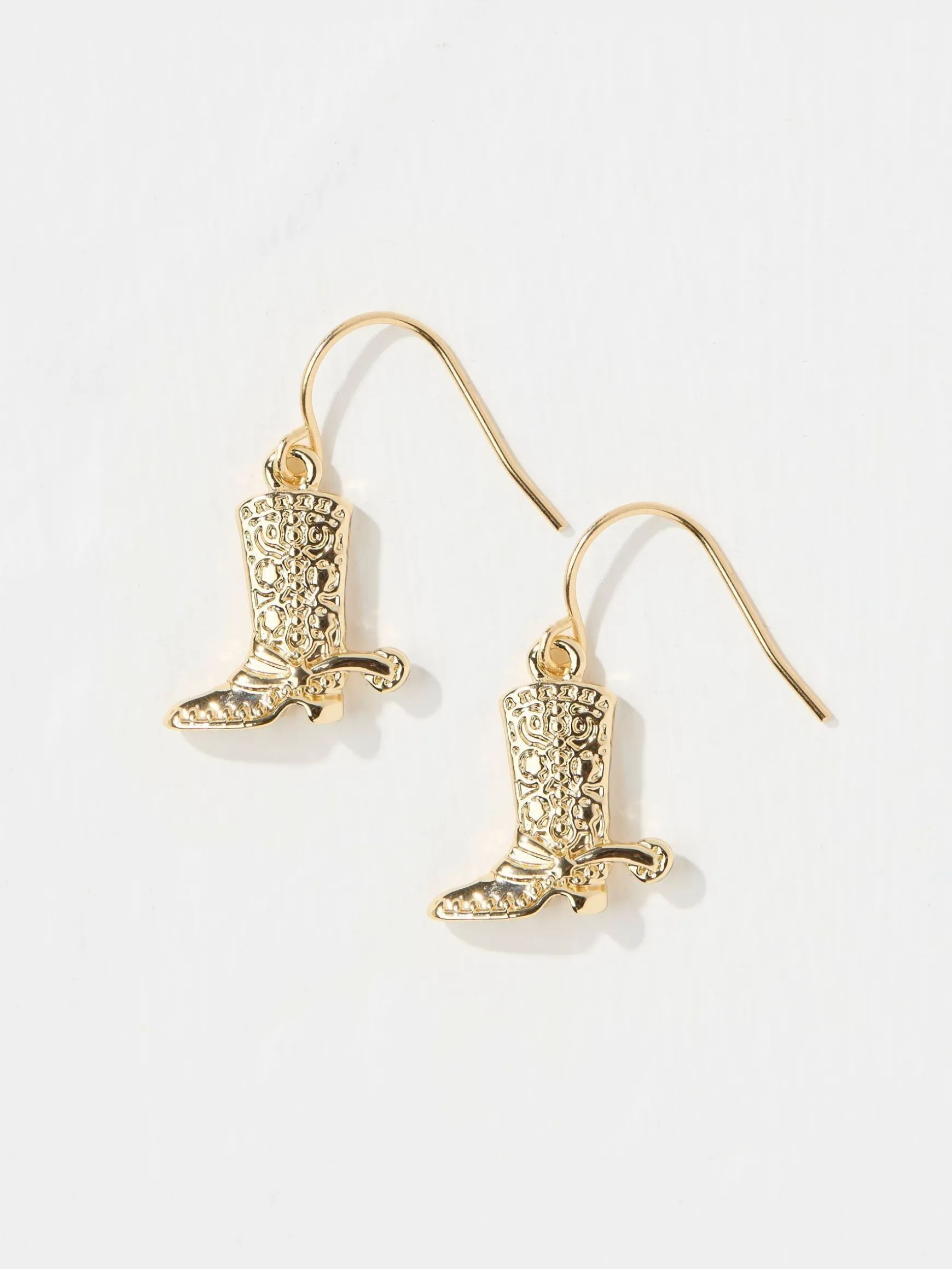 FatFace Tone Cowboy Boot Earrings Gold Discount