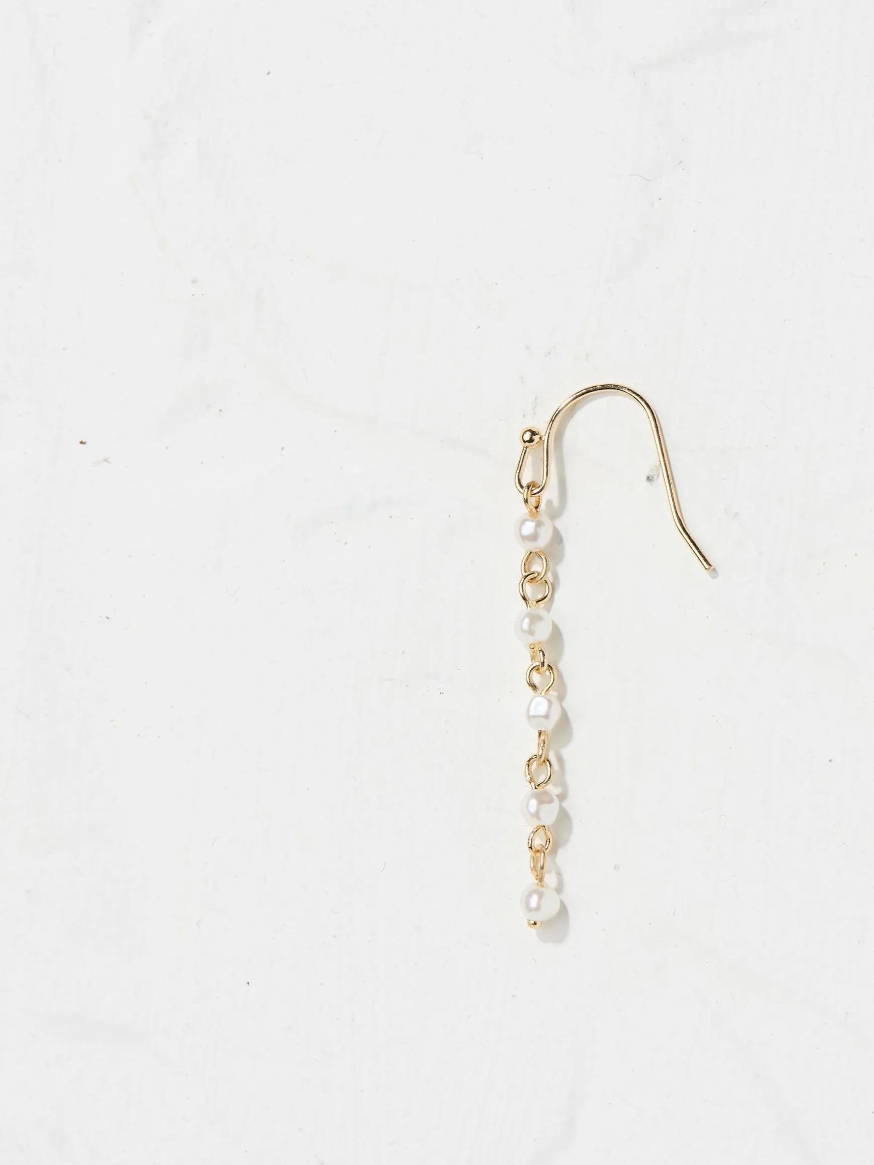 FatFace Tone Pearl Chain Earrings Gold Cheap