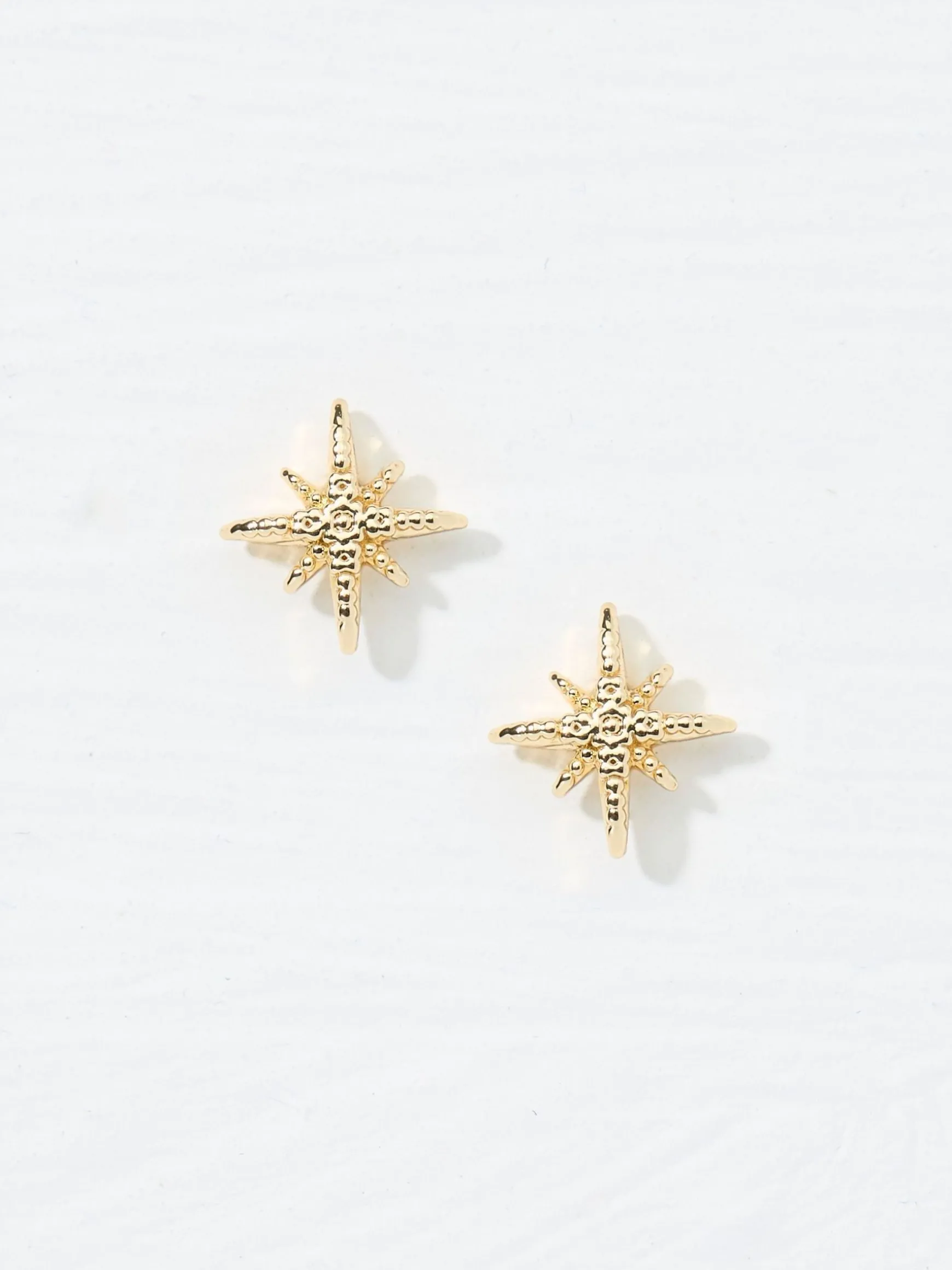 FatFace Textured Stud Earrings Gold Tone Fashion