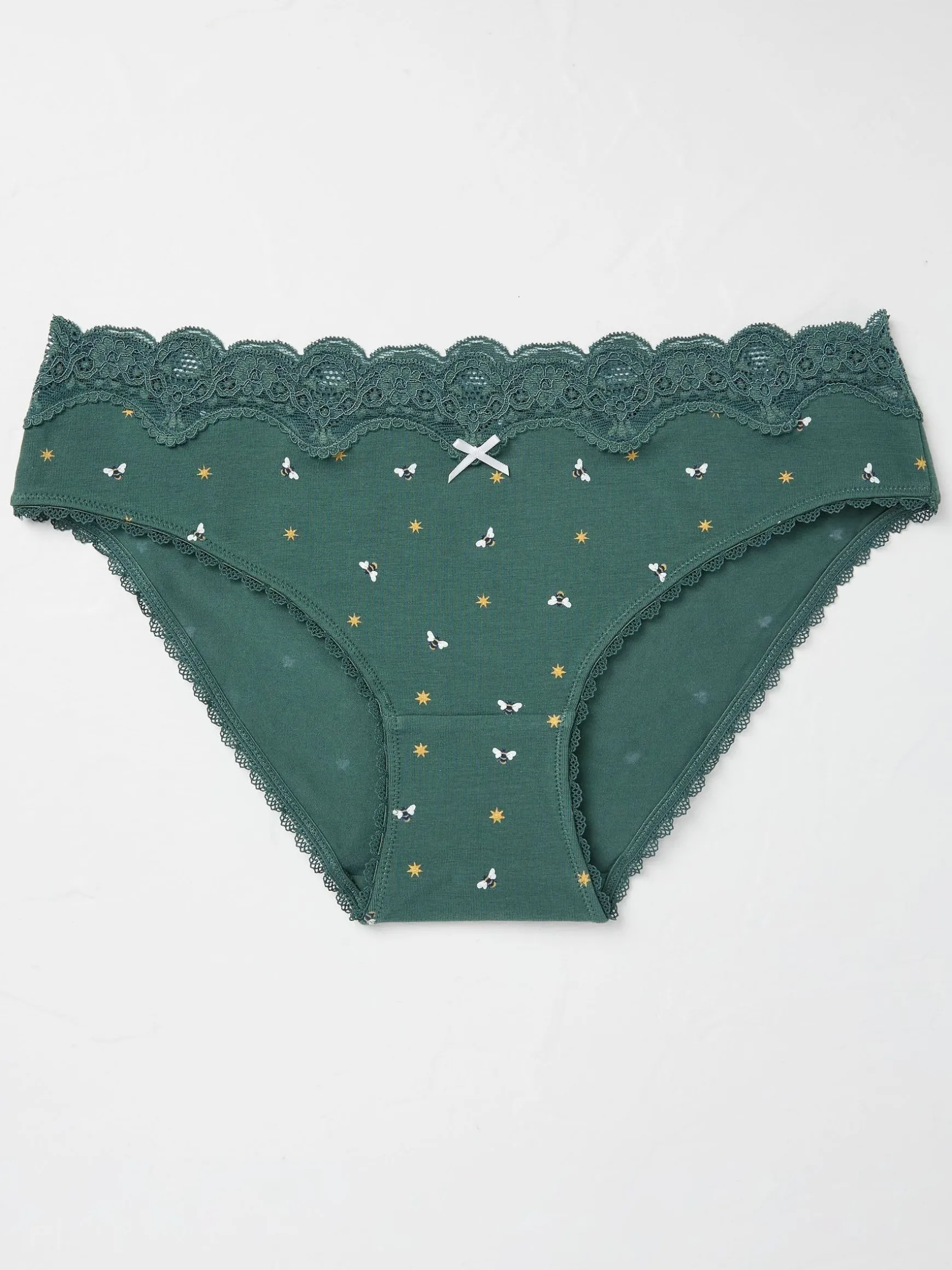 FatFace Sparkle Bee Mini Knickers Green Discount