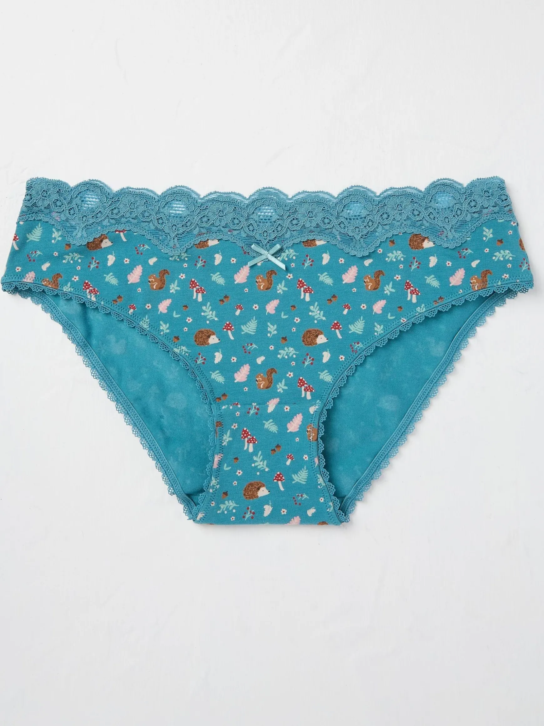 FatFace Woodland Hedgehog Mini Knickers Green Cheap