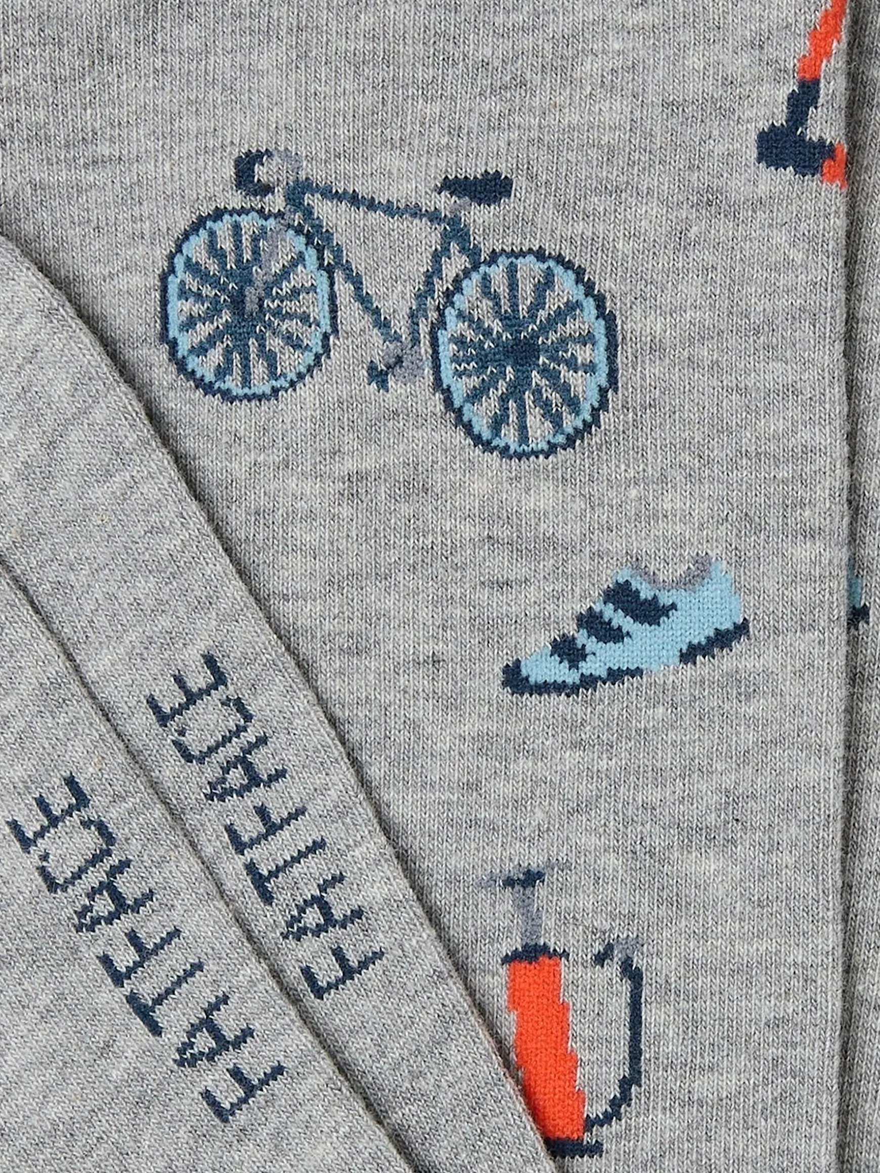 FatFace Men's Socks 1 Pack Grey Bike Parts Store