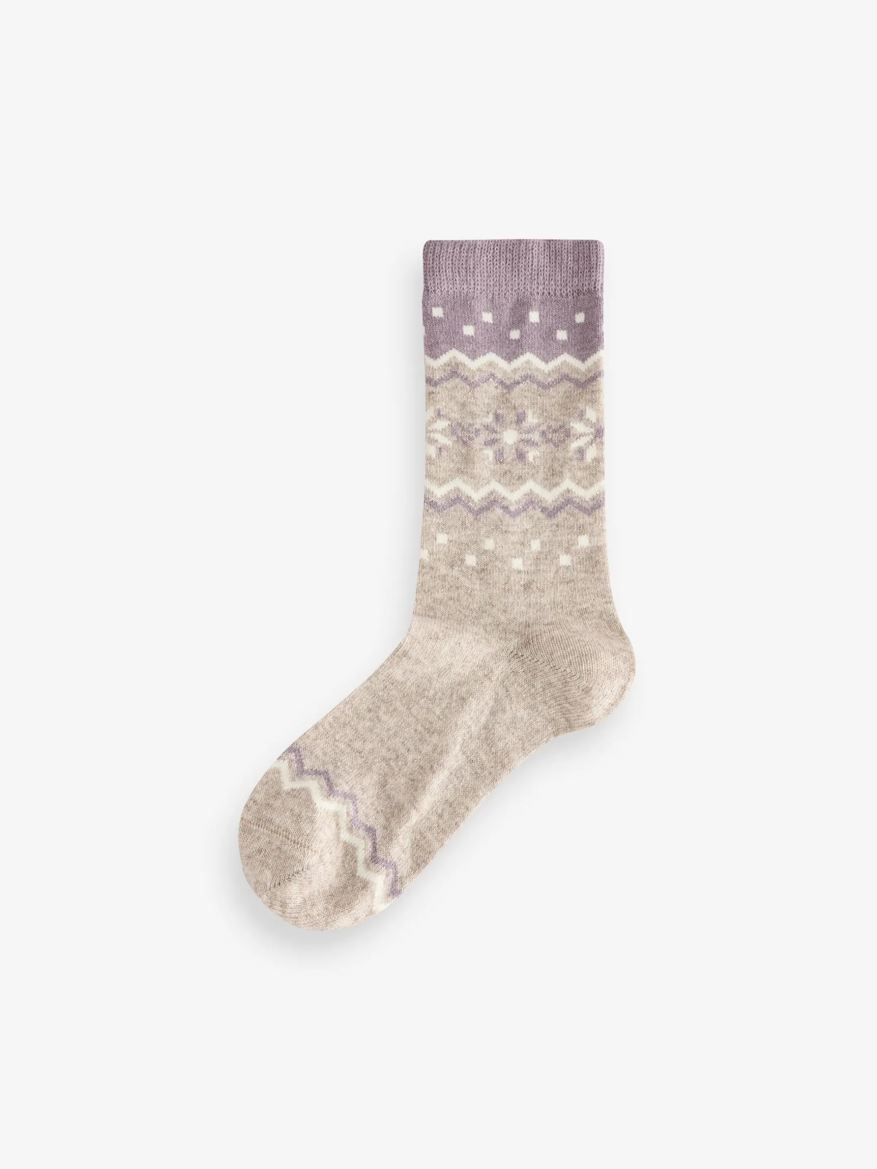 FatFace Cashmere Blend Fairisle Socks Grey Best