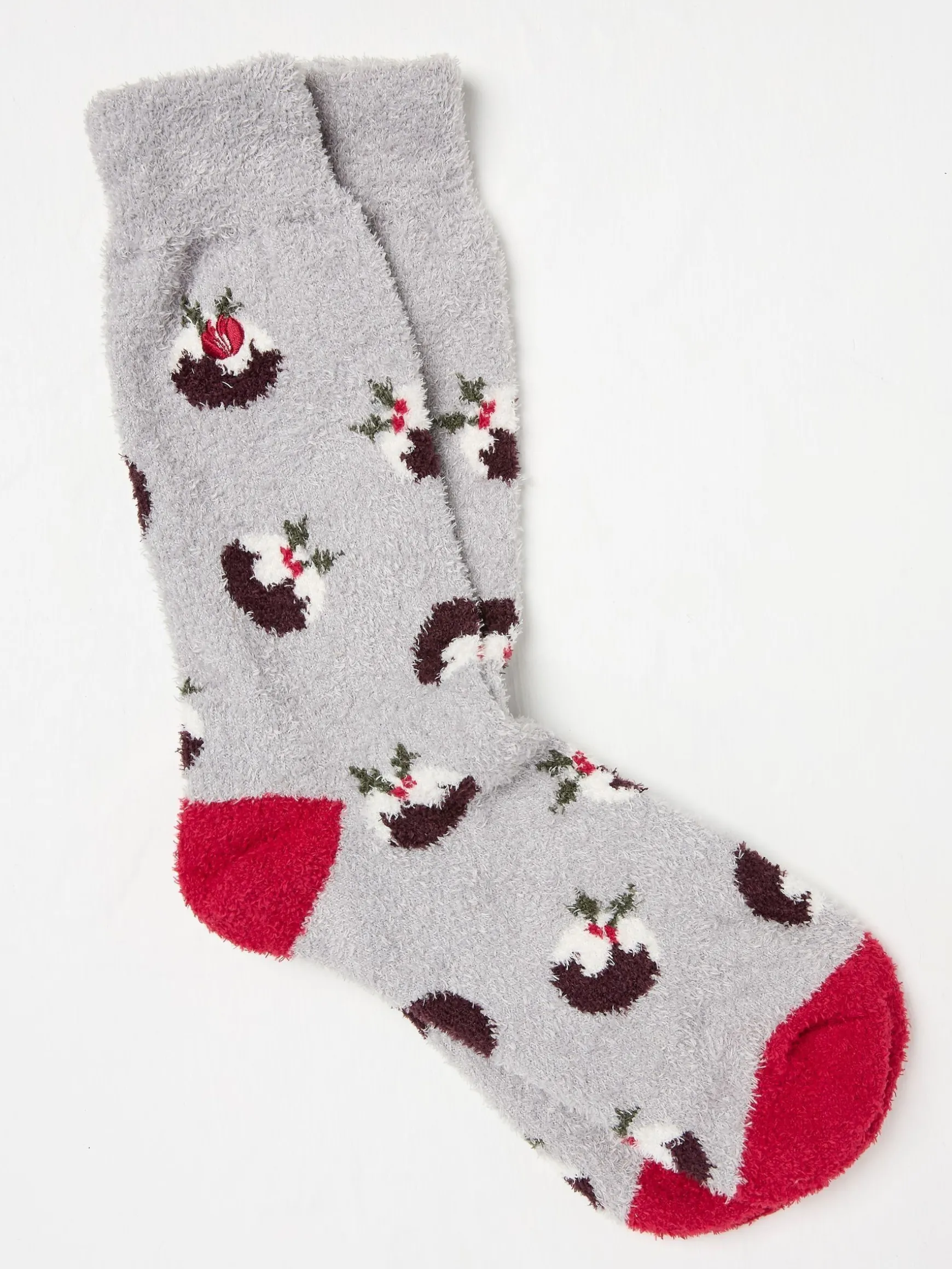 FatFace Christmas Pudding Mallory Socks Grey Best Sale