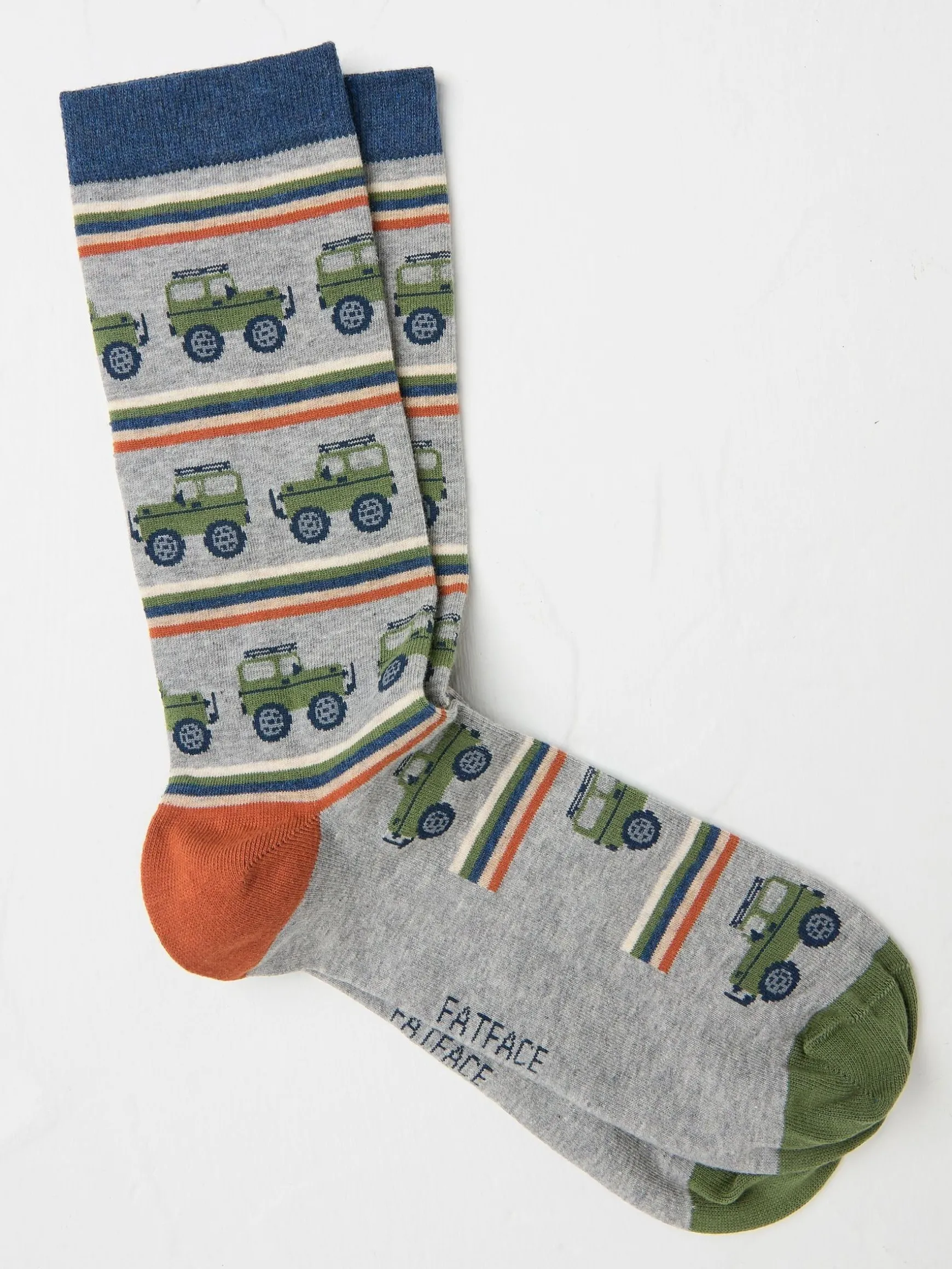 FatFace Men's Socks 1 Pack Grey Off Roader Flash Sale