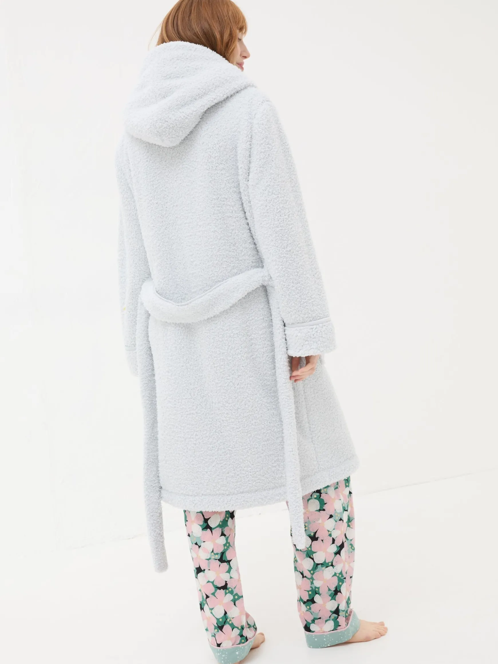 FatFace Snuggle Dressing Gown Grey Flash Sale