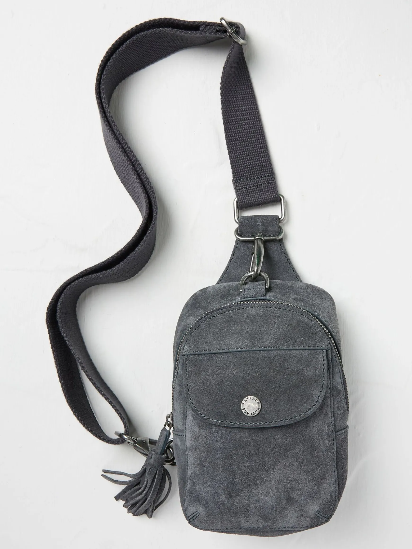 FatFace Suede Belt Bag Grey Shop