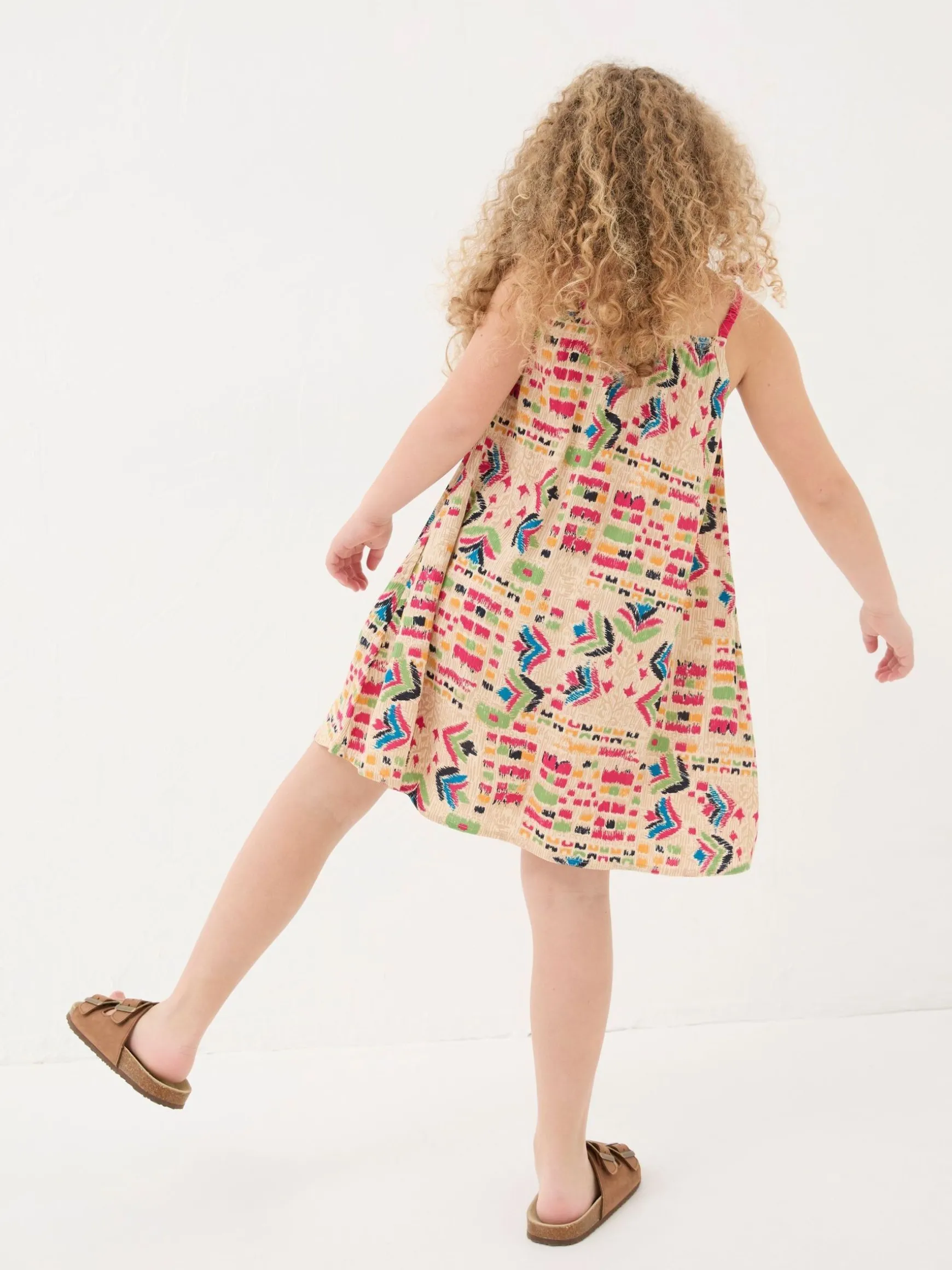 FatFace Hallie Trail Marks Swing Dress Natural Online