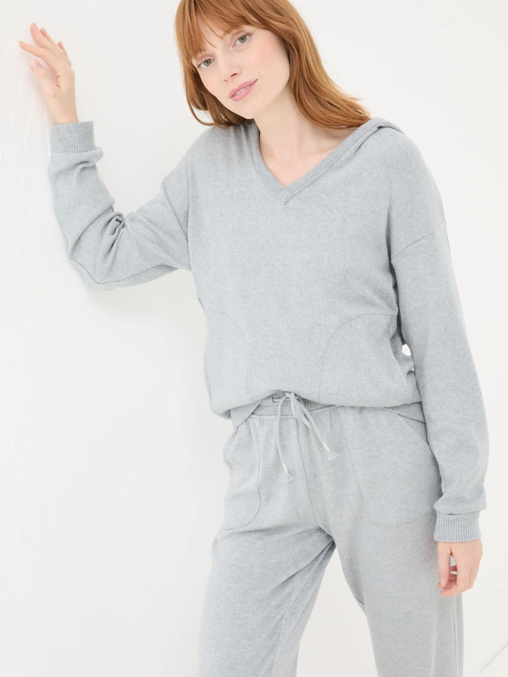 FatFace Hannah Lounge Top Grey Hot