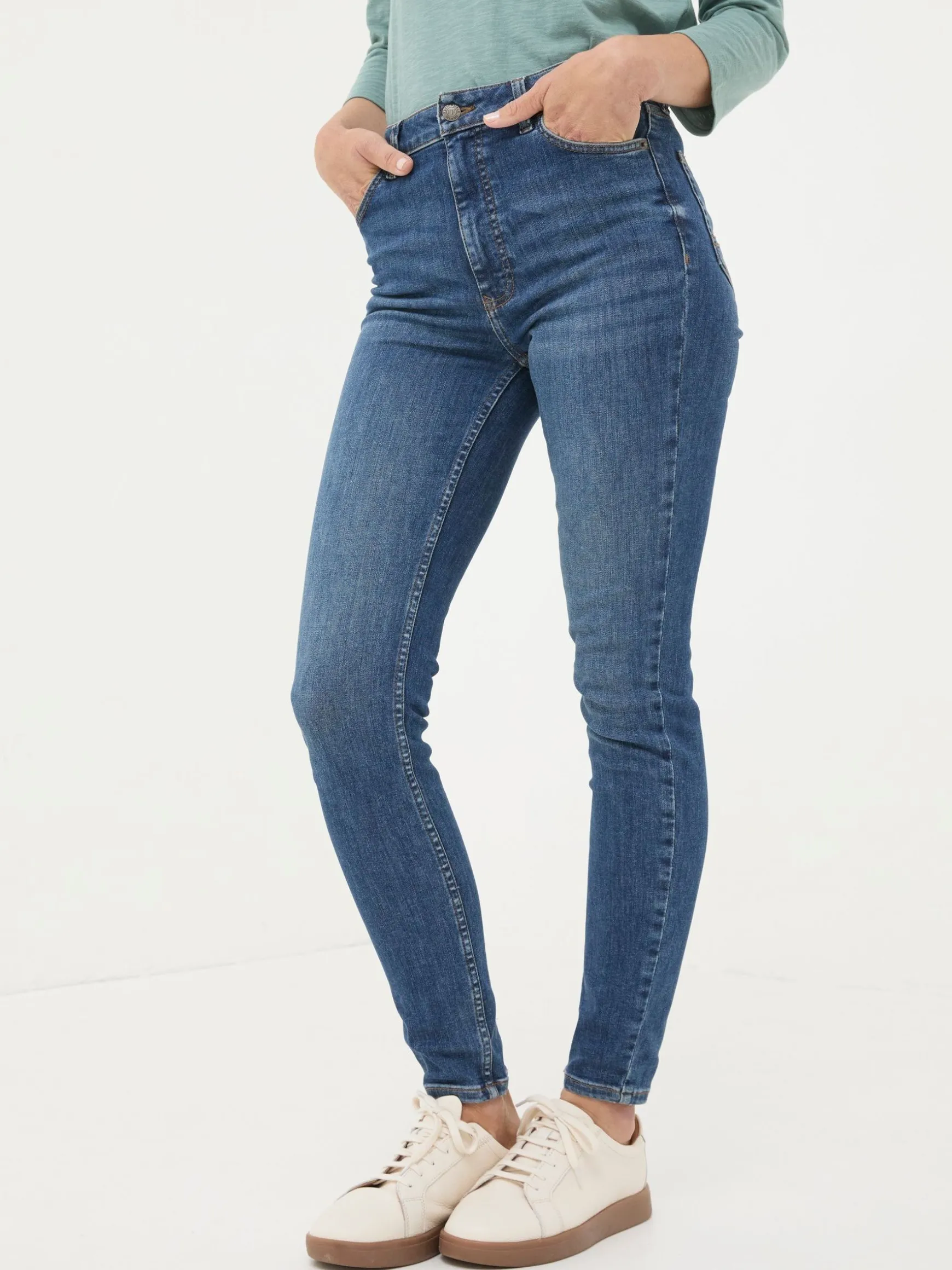FatFace Harlow Highwaist Skinny Jeans Dark Vintage Blue Fashion