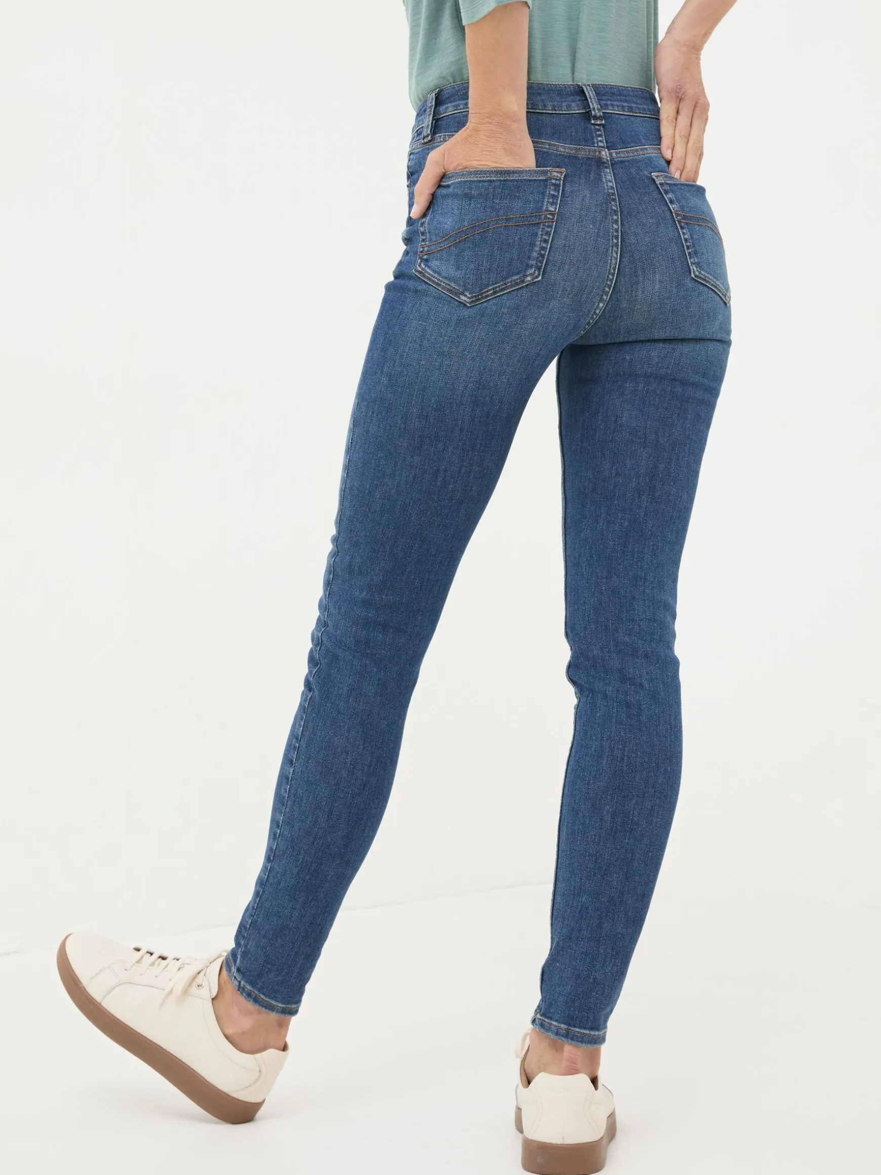 FatFace Harlow Highwaist Skinny Jeans Dark Vintage Blue Fashion