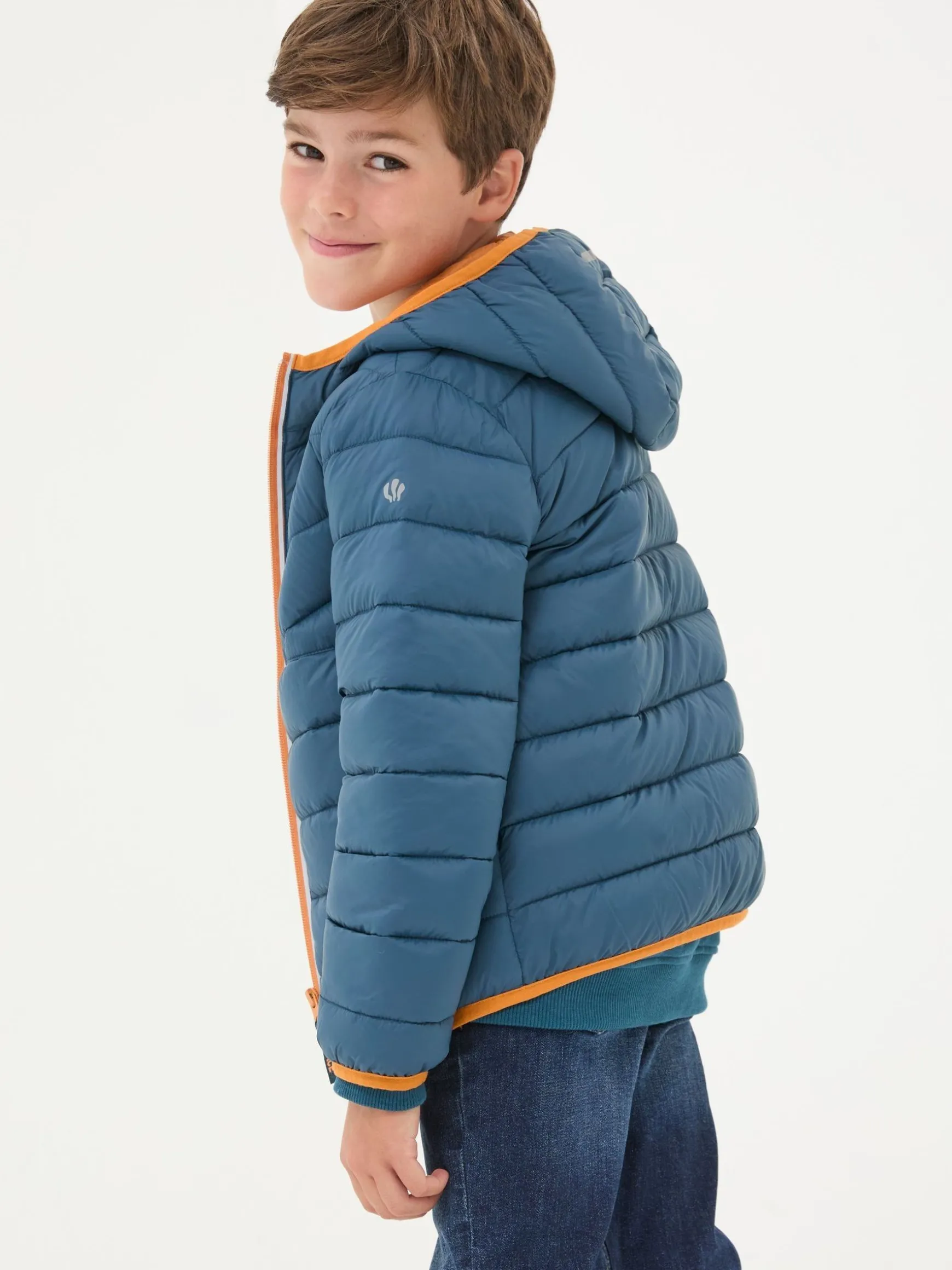 FatFace Harry Hooded Padded Jacket Blue Best